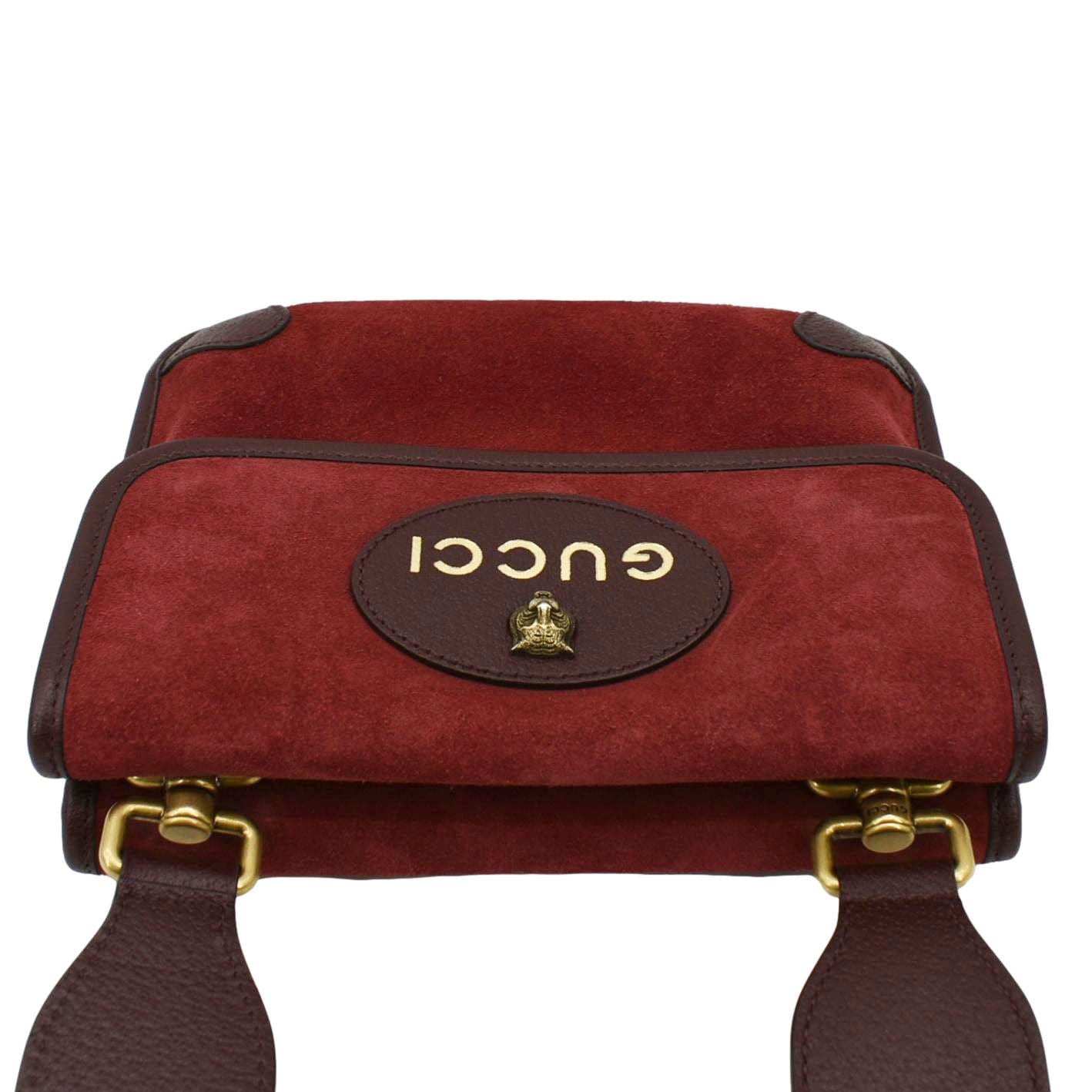 GUCCI Neo   Suede Crossbody Bag Red 501050