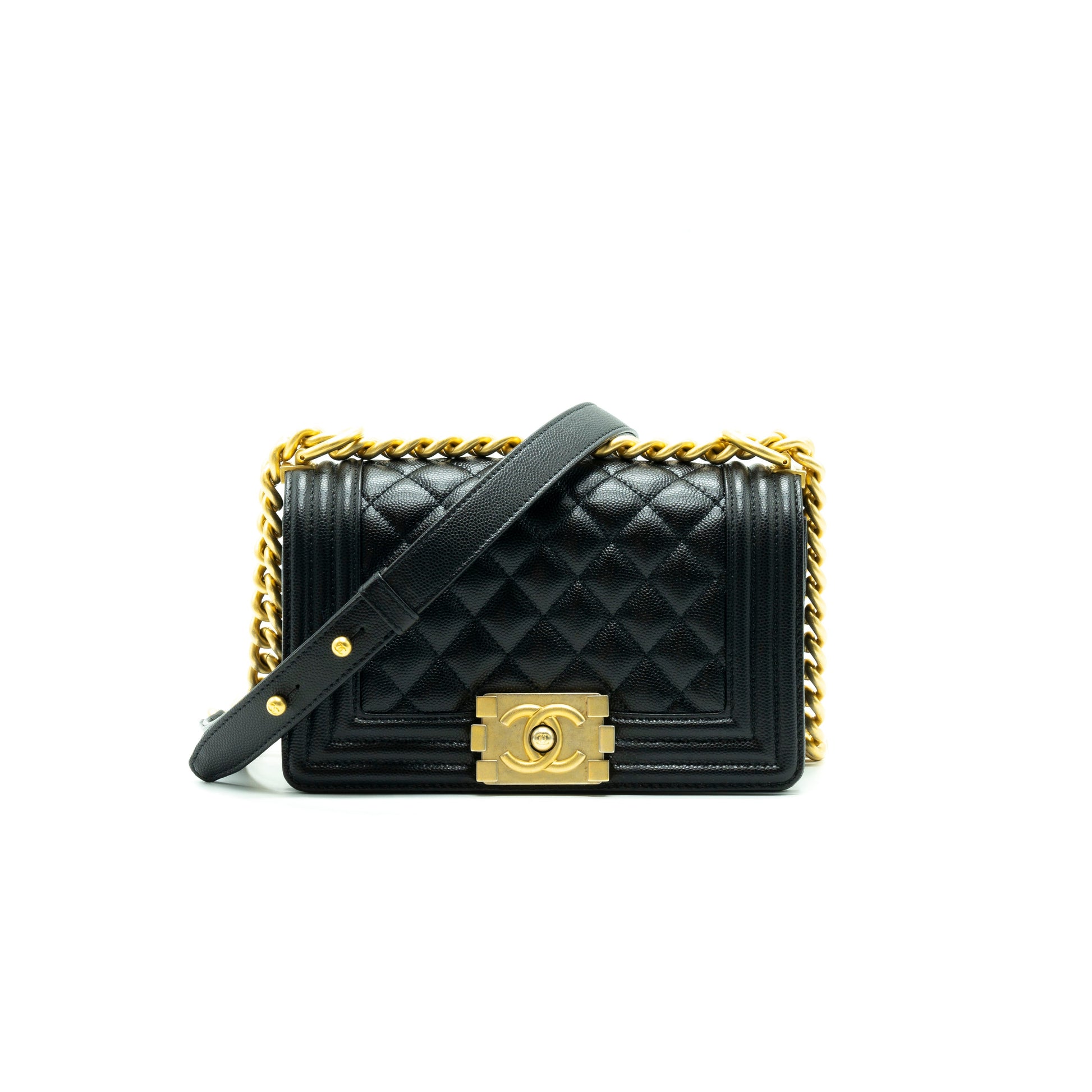Chanel Small Leboy Cavier Black GHW Handbag