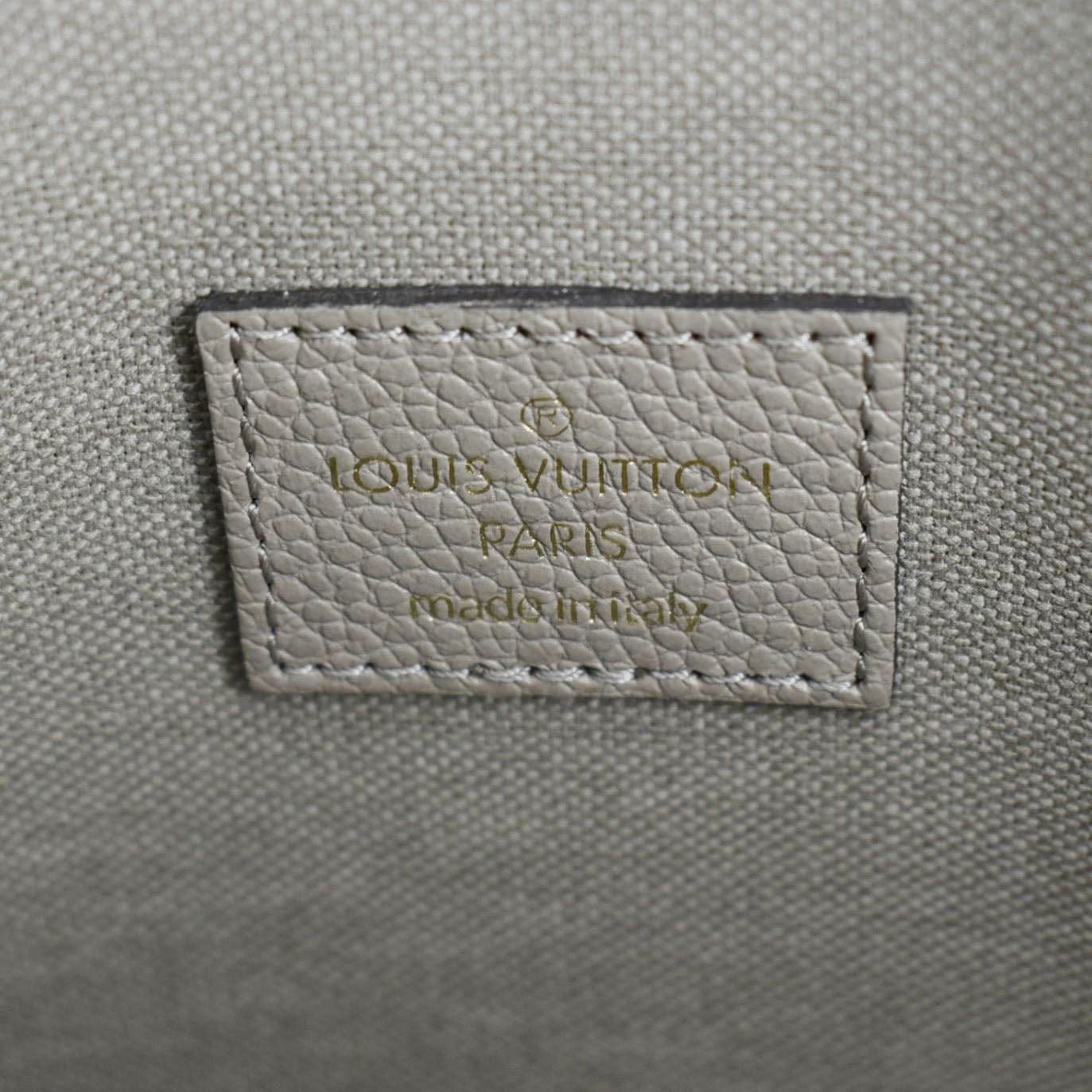 LOUIS VUITTON Pochette Felicie Monogram Leather Chain Wallet Tourterelle Gray