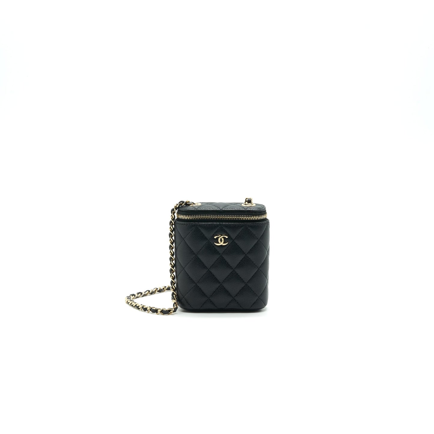 Chanel Long Vanity on Chain Caviar Black LGHW Handbag