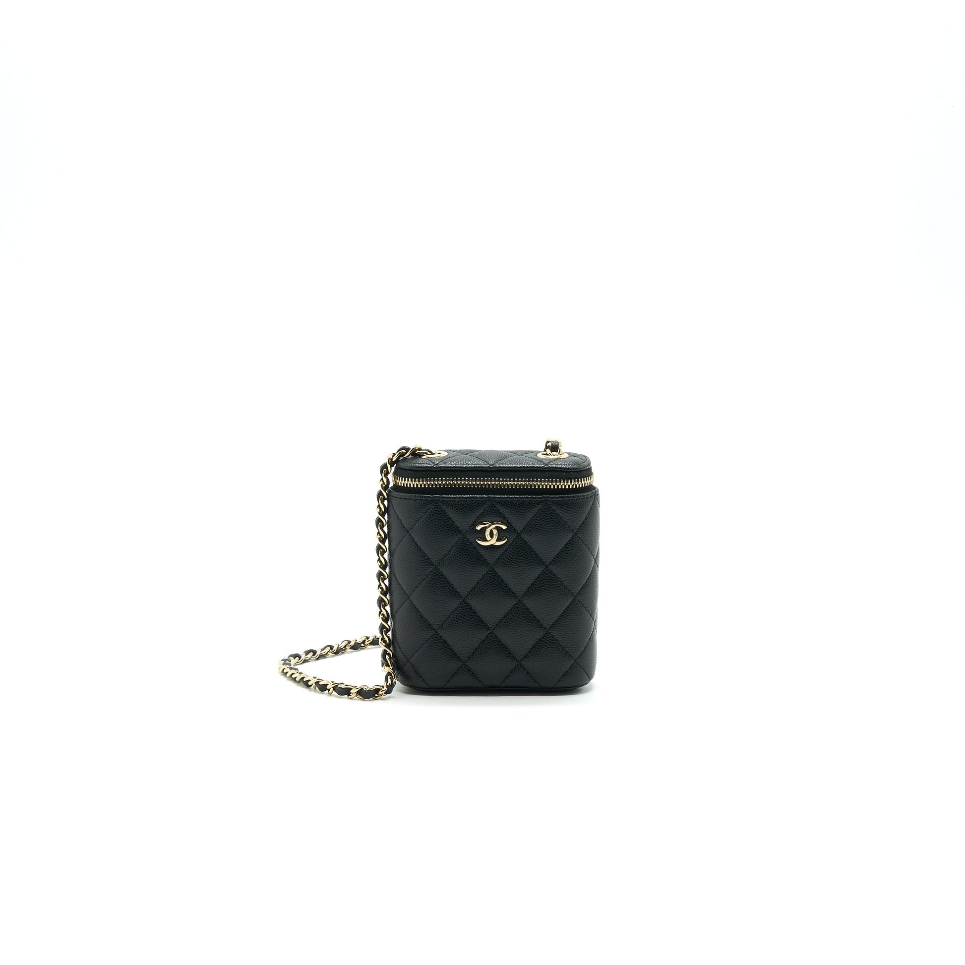 Chanel Long Vanity on Chain Caviar Black LGHW Handbag