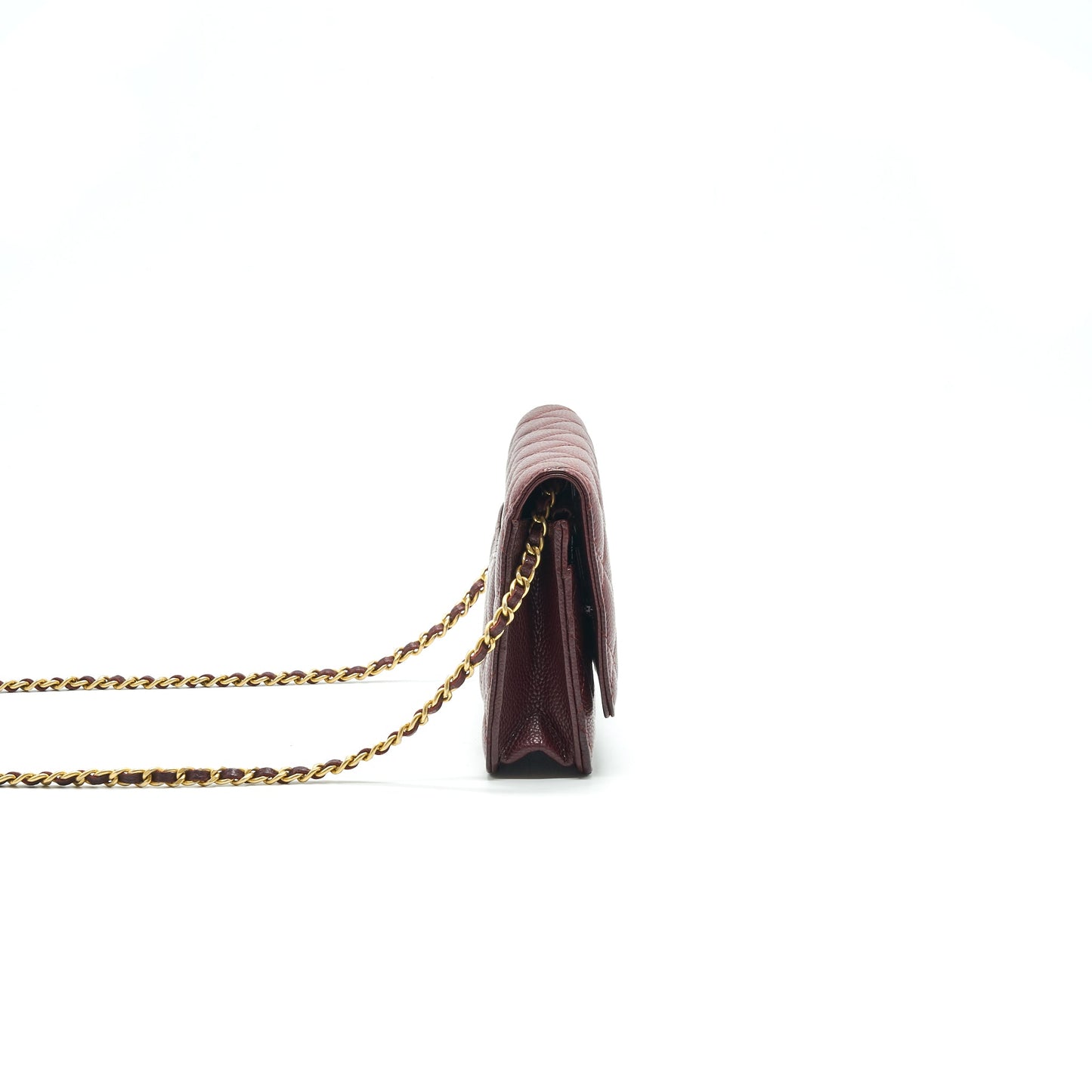 Chanel Burgundy Wallet on Chain Caviar GHW Crossbody