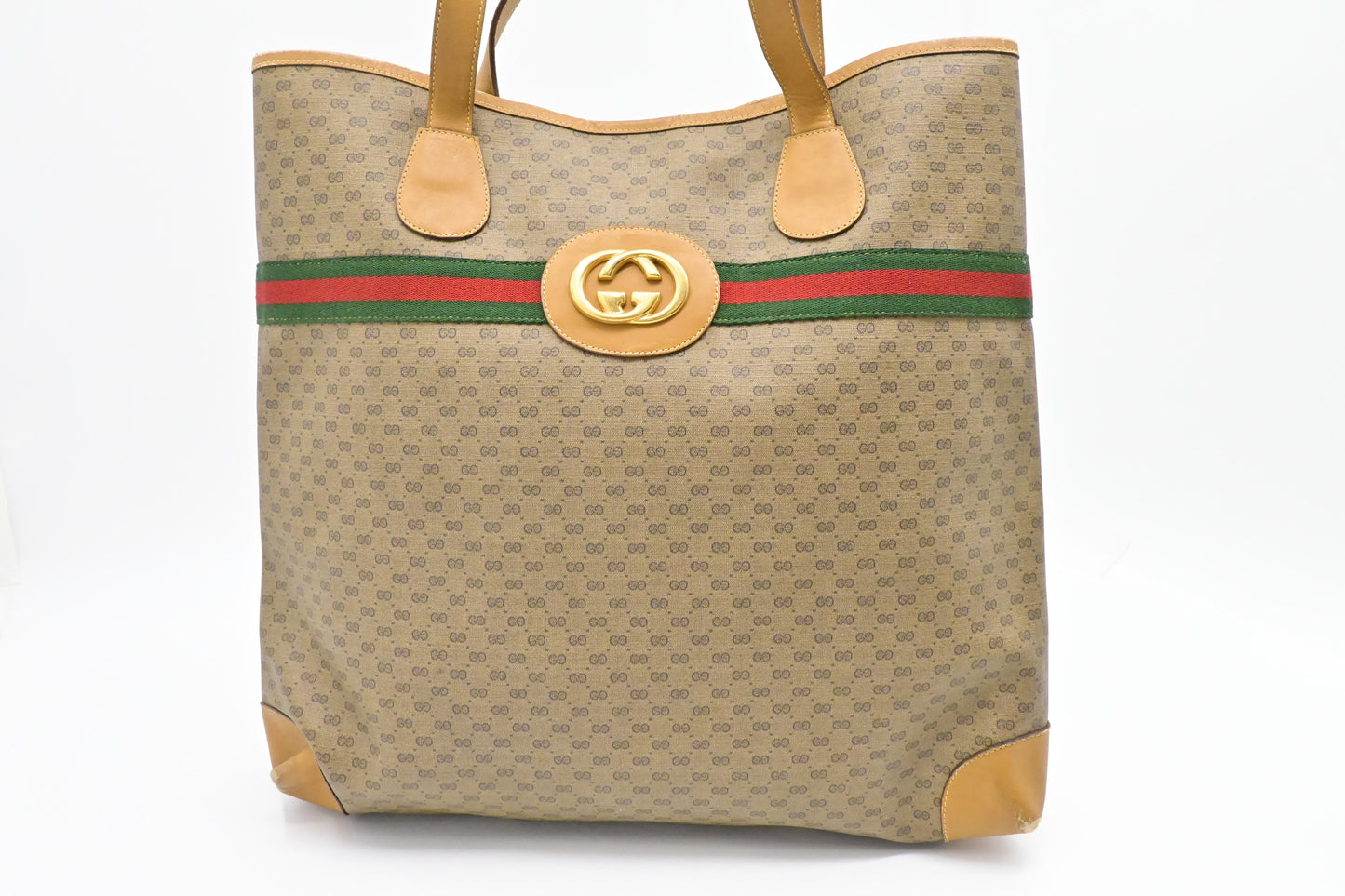 Gucci Sherry Line Tote in Brown Micro GG Supreme Canvas