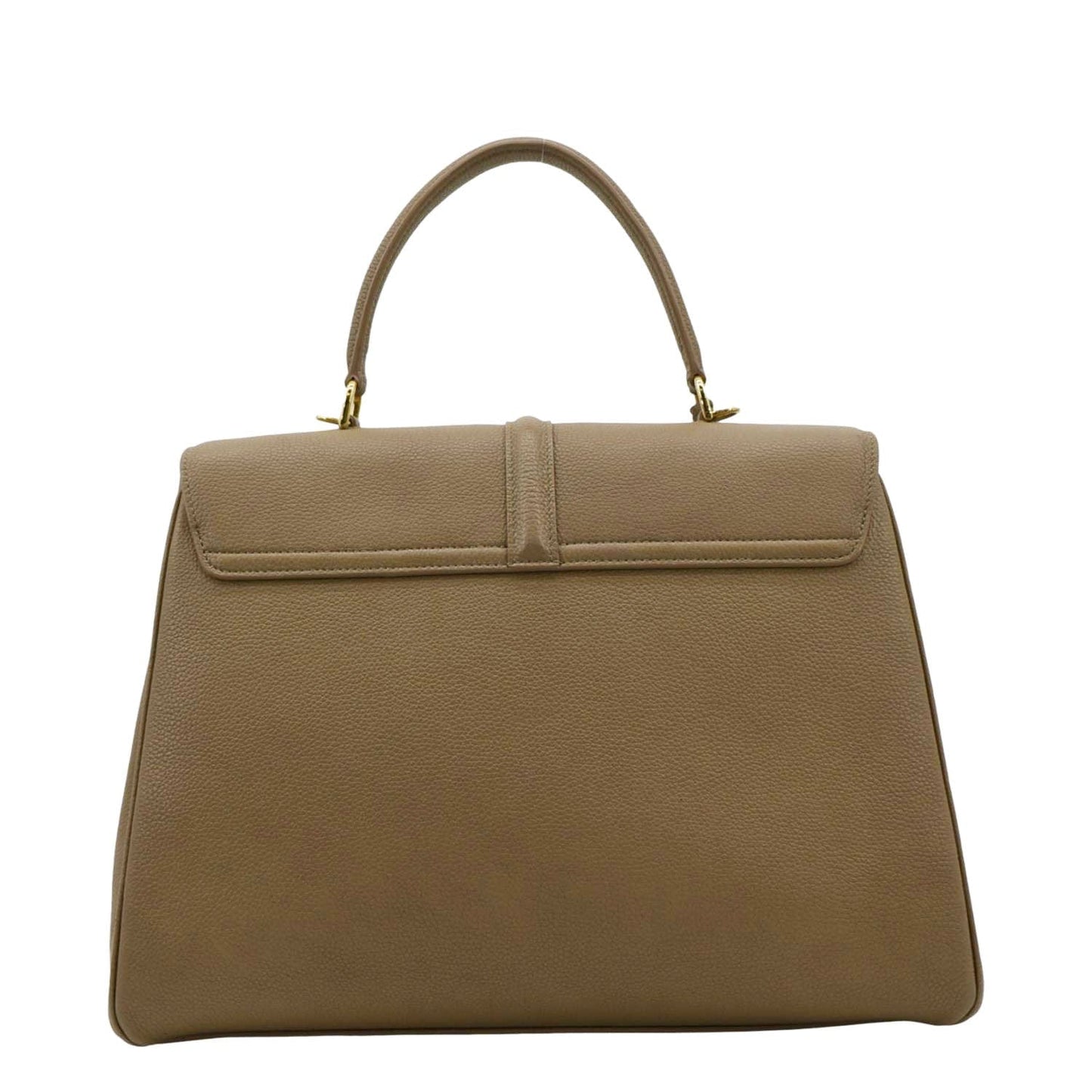 CELINE Medium 16 Leather Tote Shoulder Bag Beige