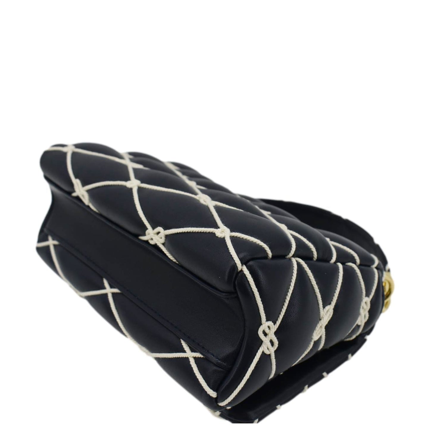 LOUIS VUITTON GO-14 MM Malletage Leather Shoulder Bag Navy Blue