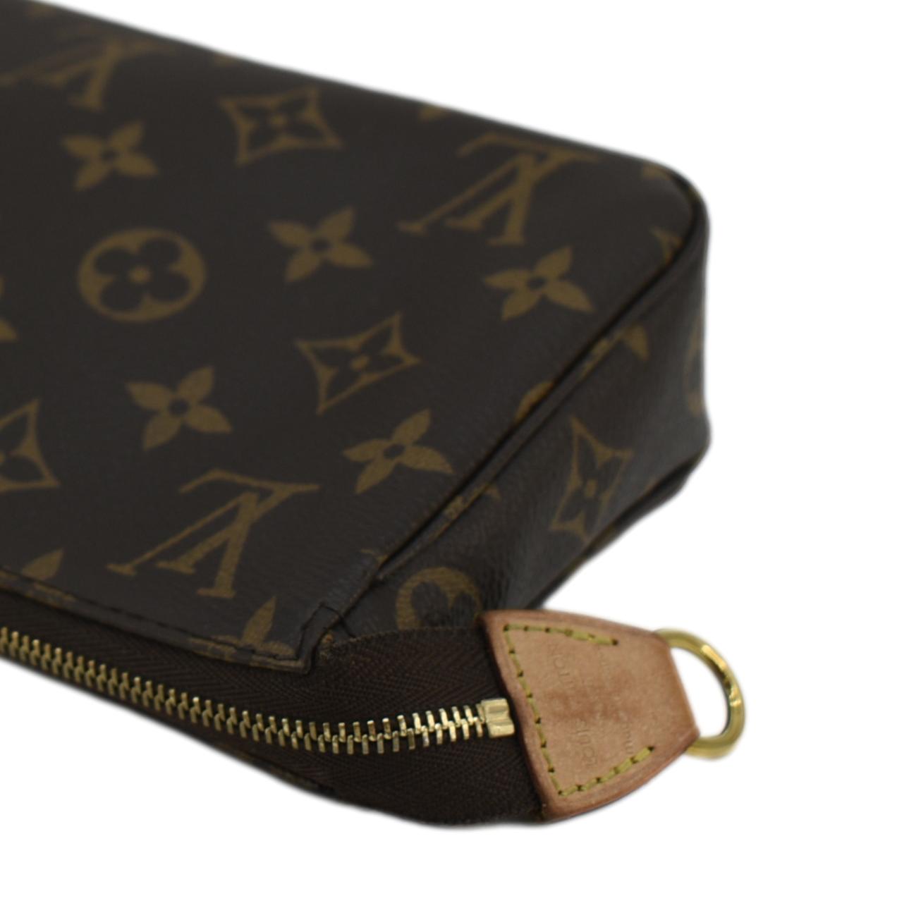 LOUIS VUITTON Pochette  Monogram Canvas Pouch Brown