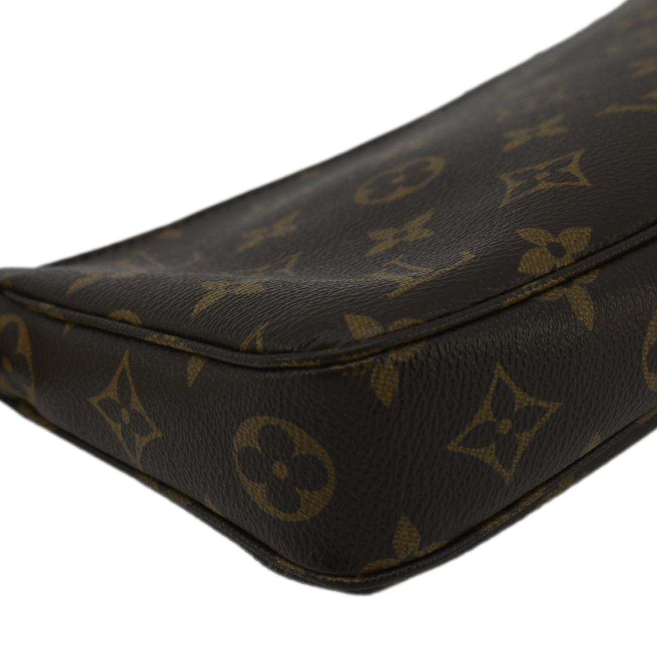 LOUIS VUITTON Pochette  Monogram Canvas Pouch Brown