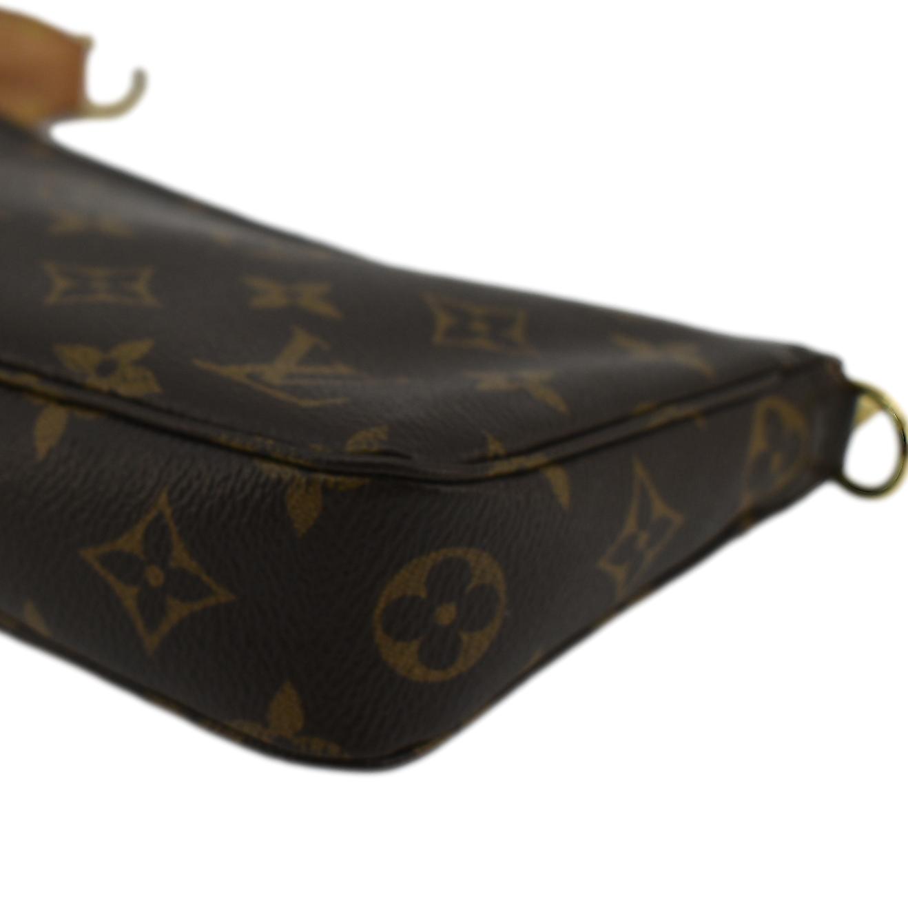 LOUIS VUITTON Pochette  Monogram Canvas Pouch Brown