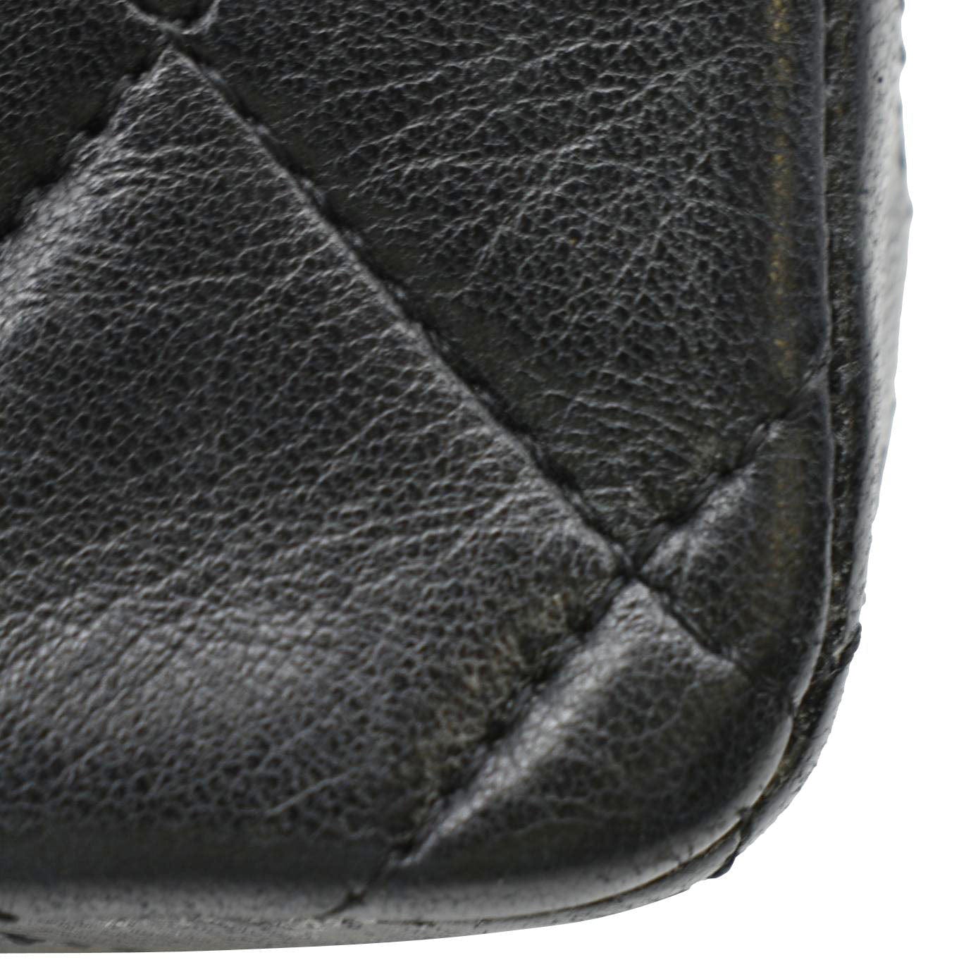 CHANEL Square Mini Flap Quilted Leather Chain Shoulder Bag Black