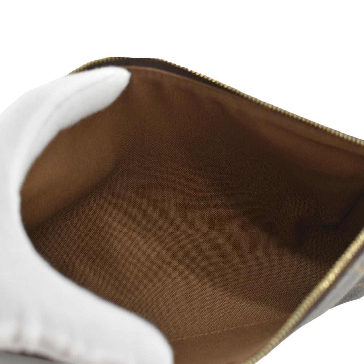LOUIS VUITTON Pochette  Monogram Canvas Pouch Brown
