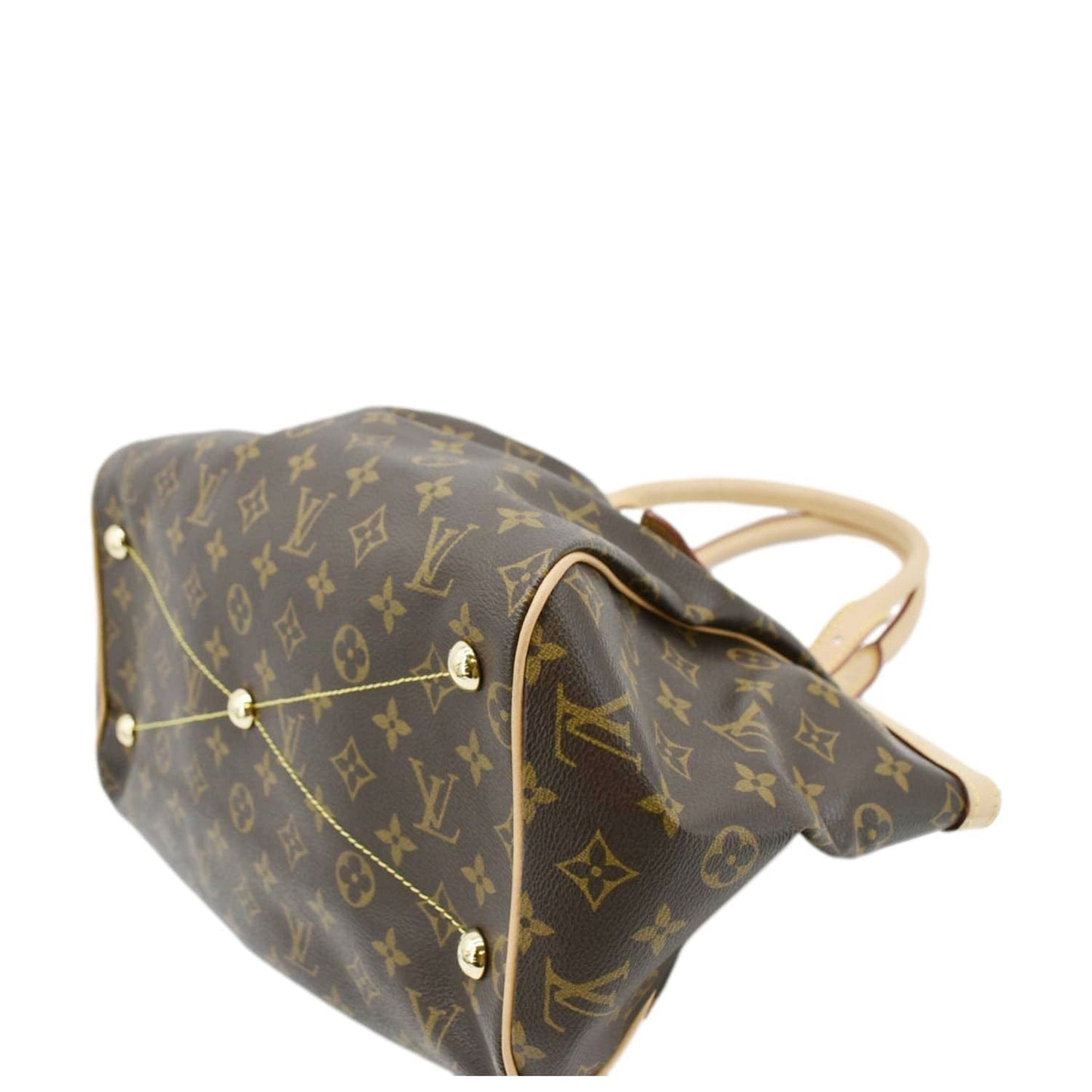 LOUIS VUITTON Tivoli GM Monogram Canvas Satchel Bag Brown
