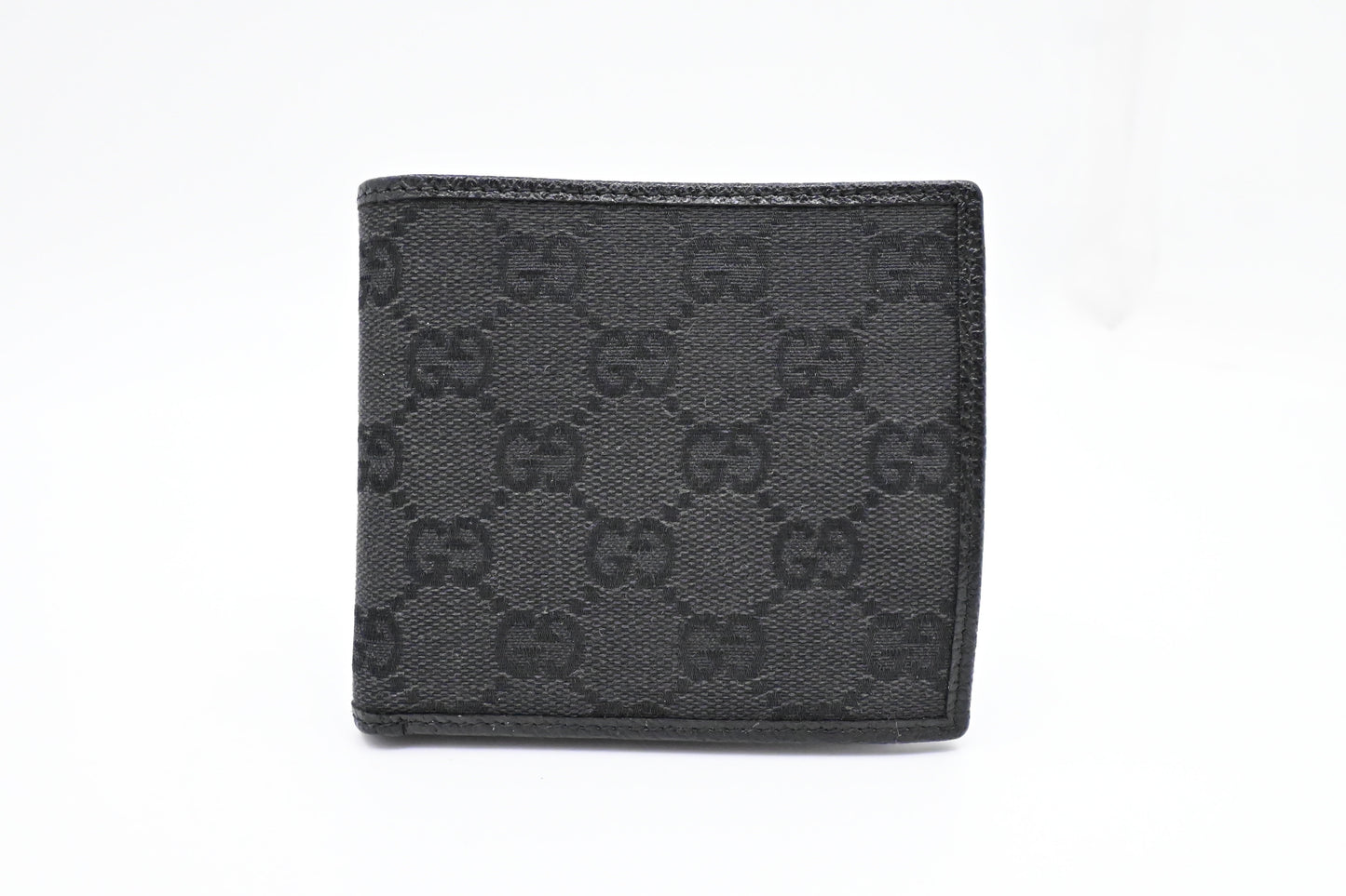 Gucci Compact Bifold Wallet in Black Canvas
