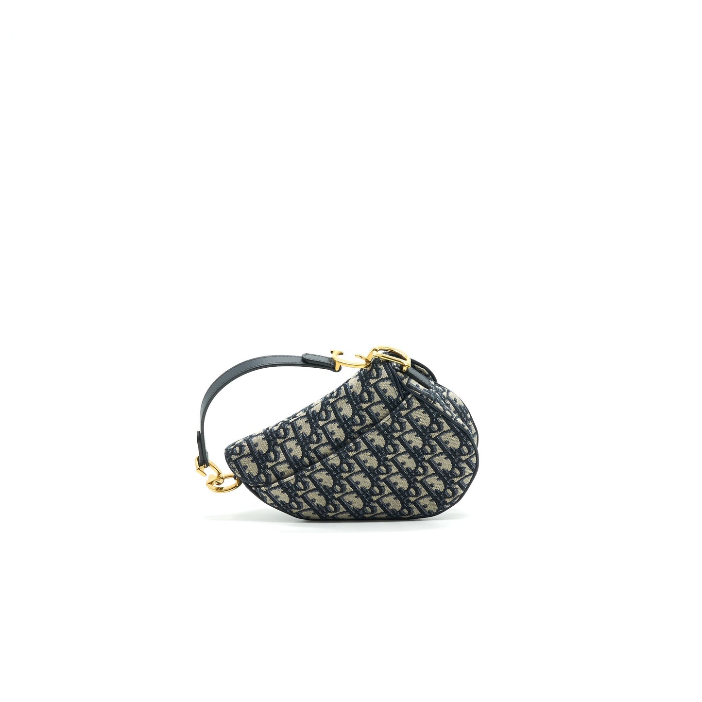 Dior Mini Saddle Purse Blue Oblique Jacquard