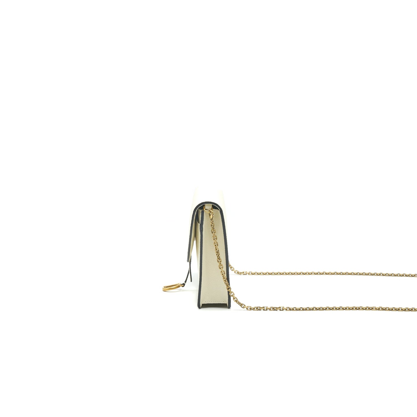 Dior saddle Pouch with Chain White