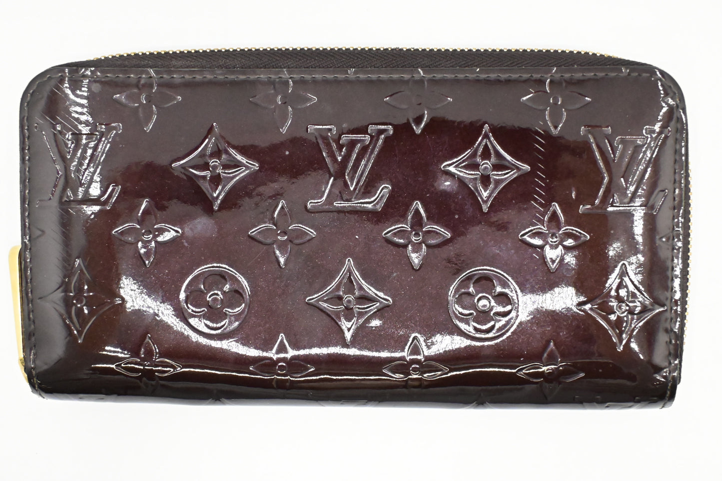 Louis Vuitton Long Zippy Wallet in Amarante Vernis Leather