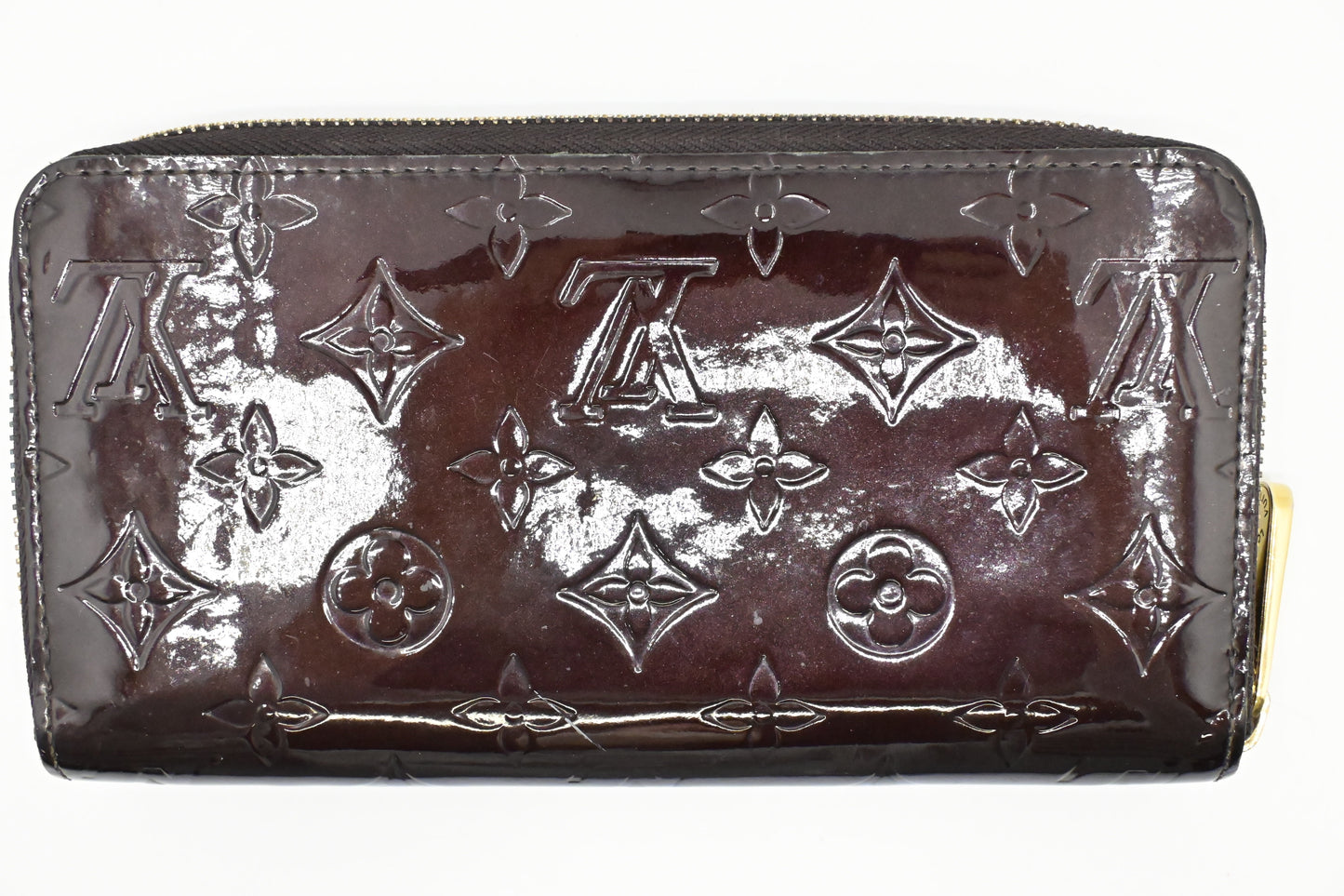 Louis Vuitton Long Zippy Wallet in Amarante Vernis Leather