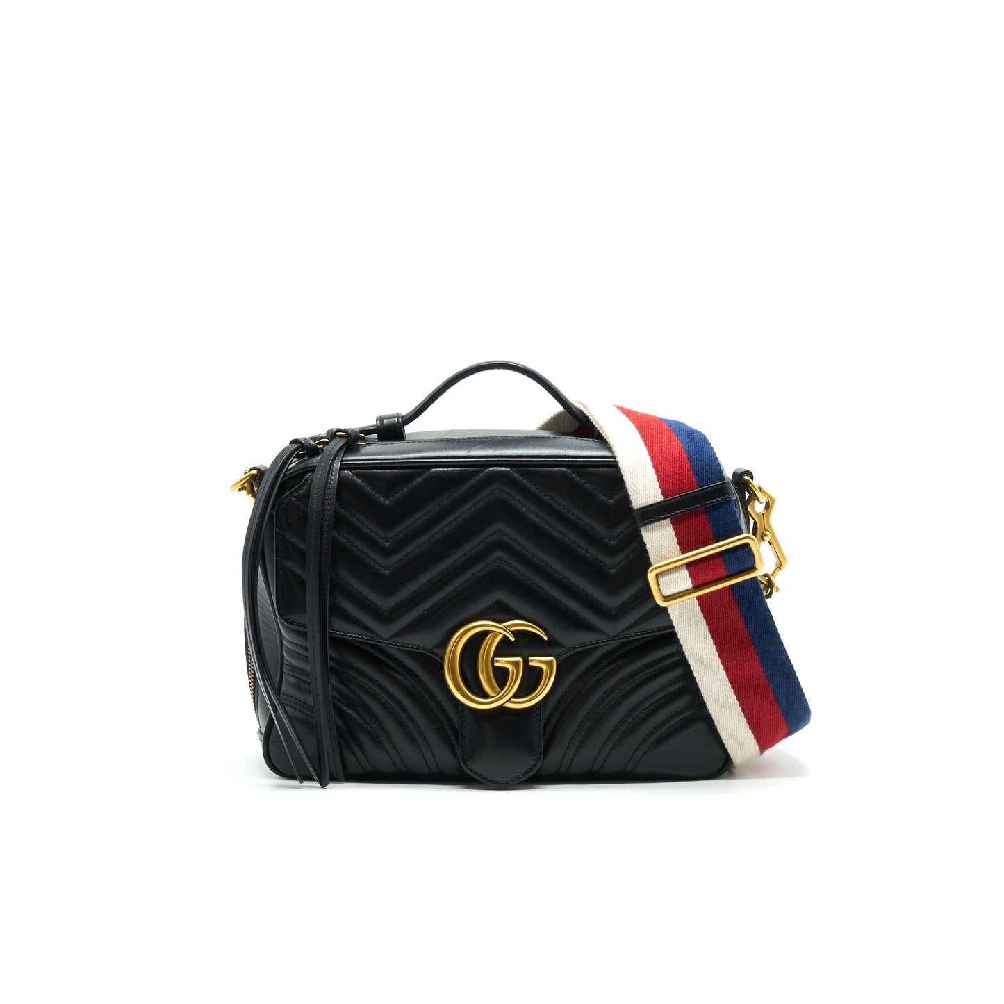 GUCCI GG MARMONT MATELASS? SHOULDER BAG BLACK