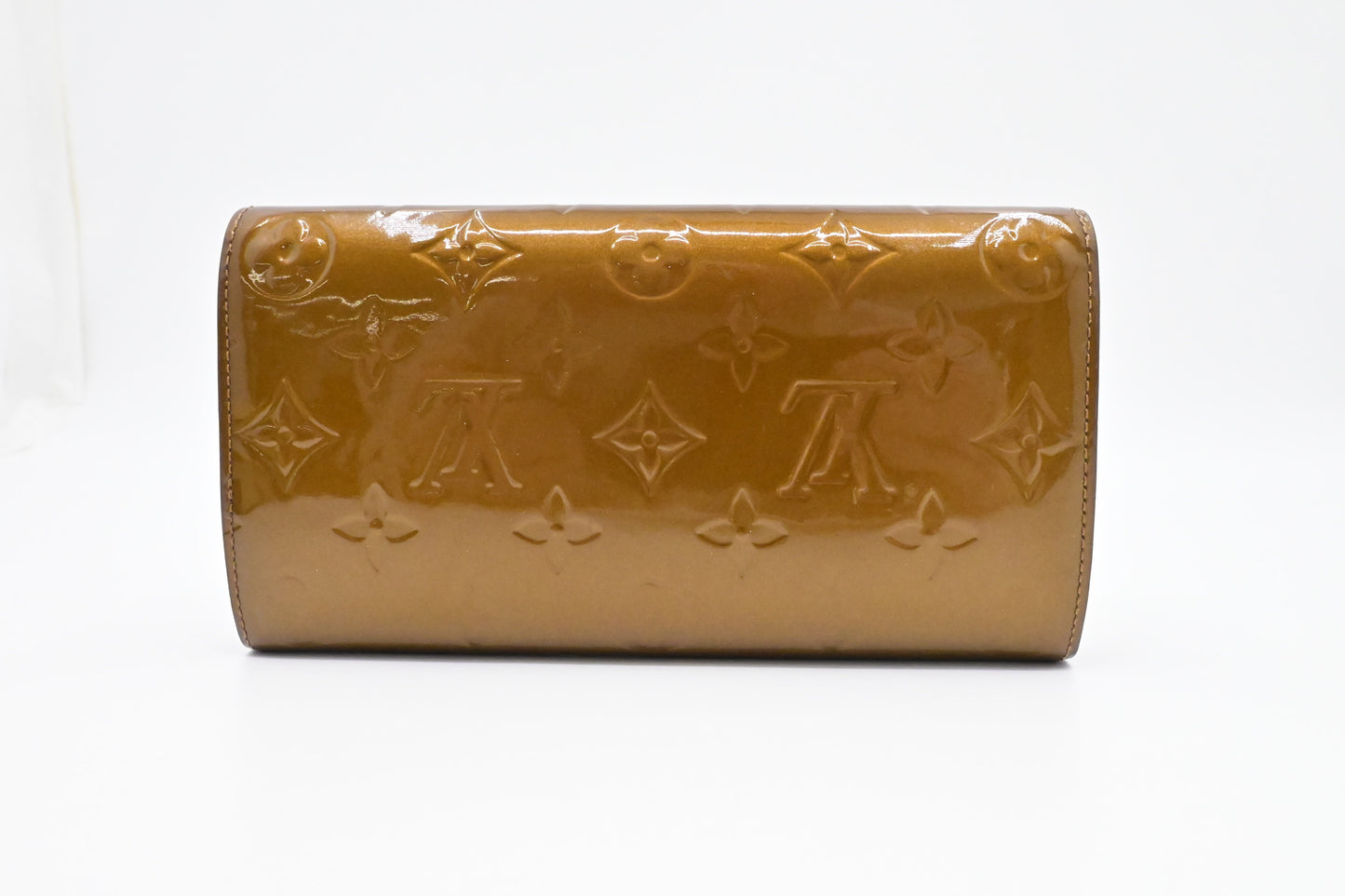 Louis Vuitton Sarah Wallet in Bronze Vernis Leather