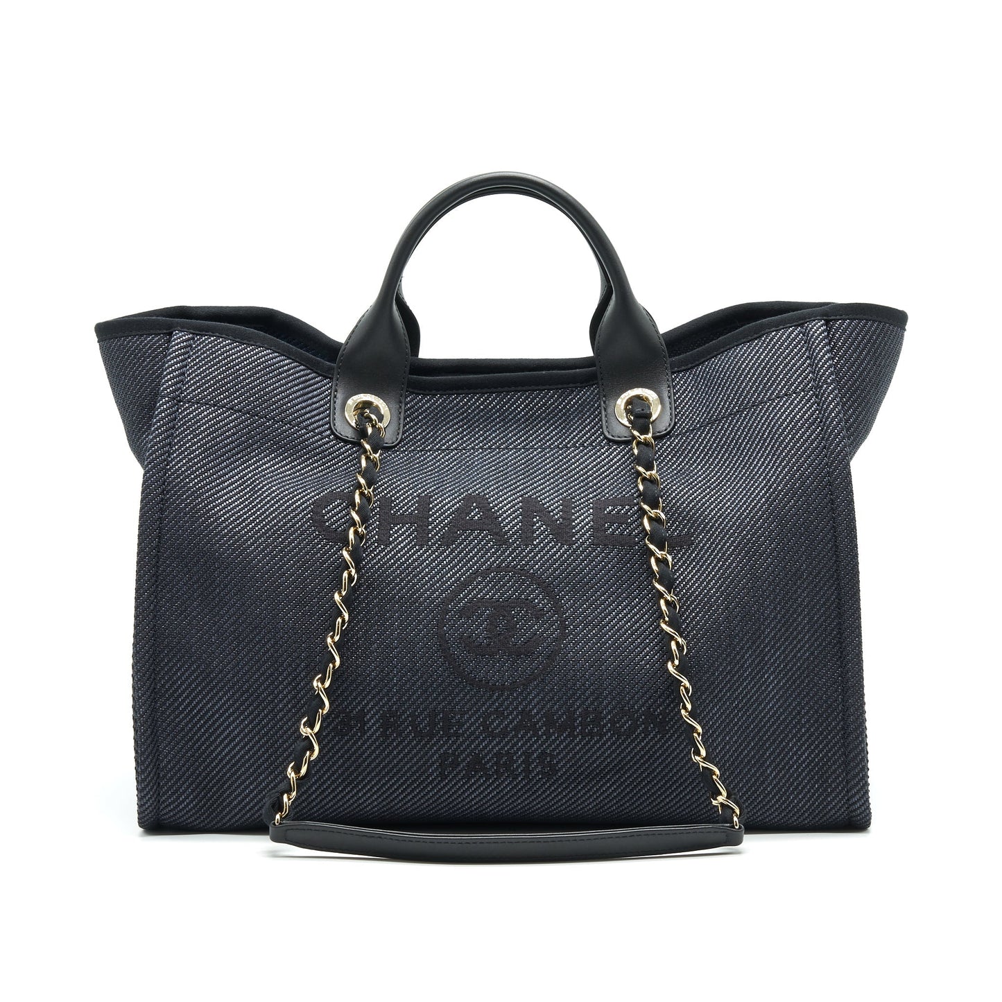 Chanel Medium Deauville Tote In Black GHW