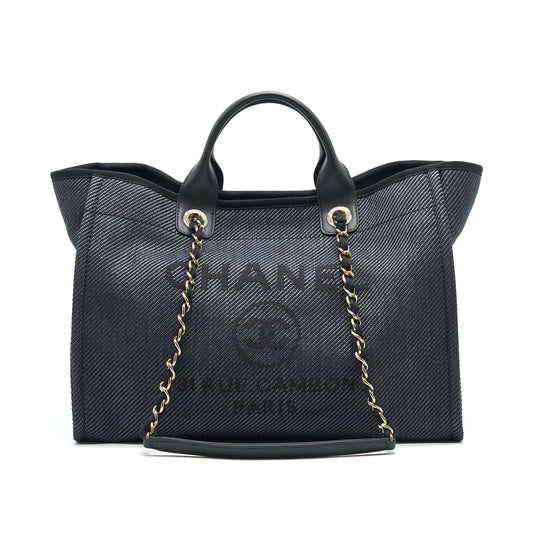 Chanel Medium Deauville Tote In Black GHW