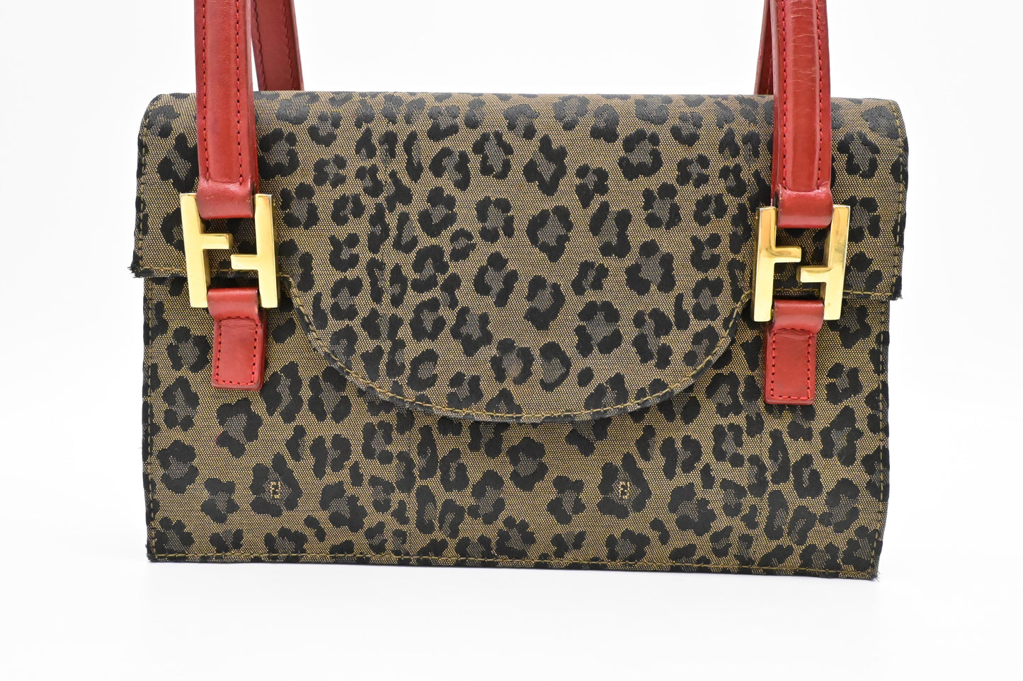 Fendi Handbag in Brown Leopard Canvas