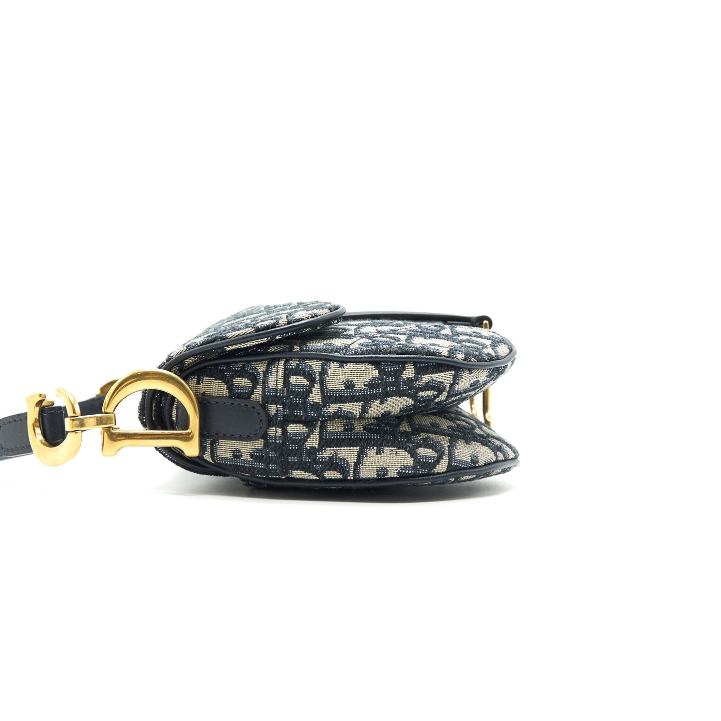 Dior Mini Saddle Purse Blue Oblique Jacquard