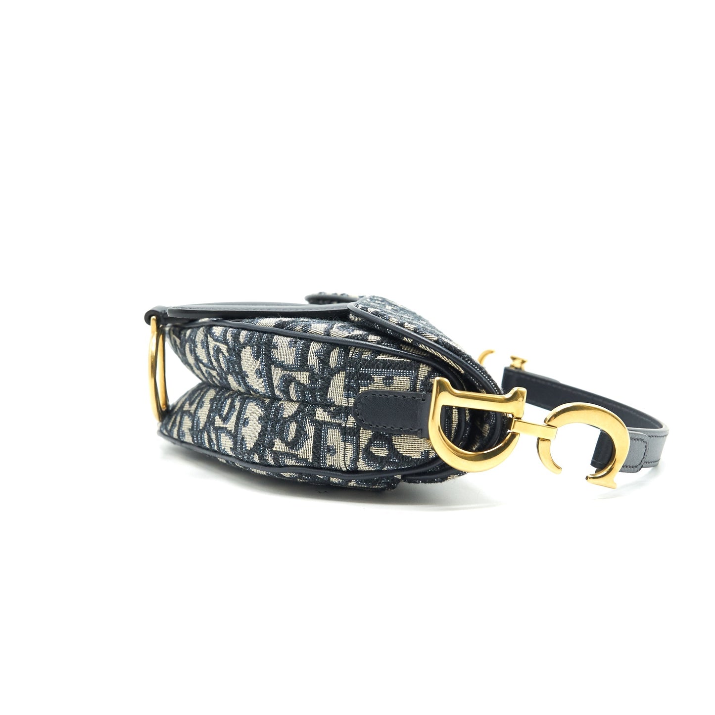 Dior Mini Saddle Purse Blue Oblique Jacquard