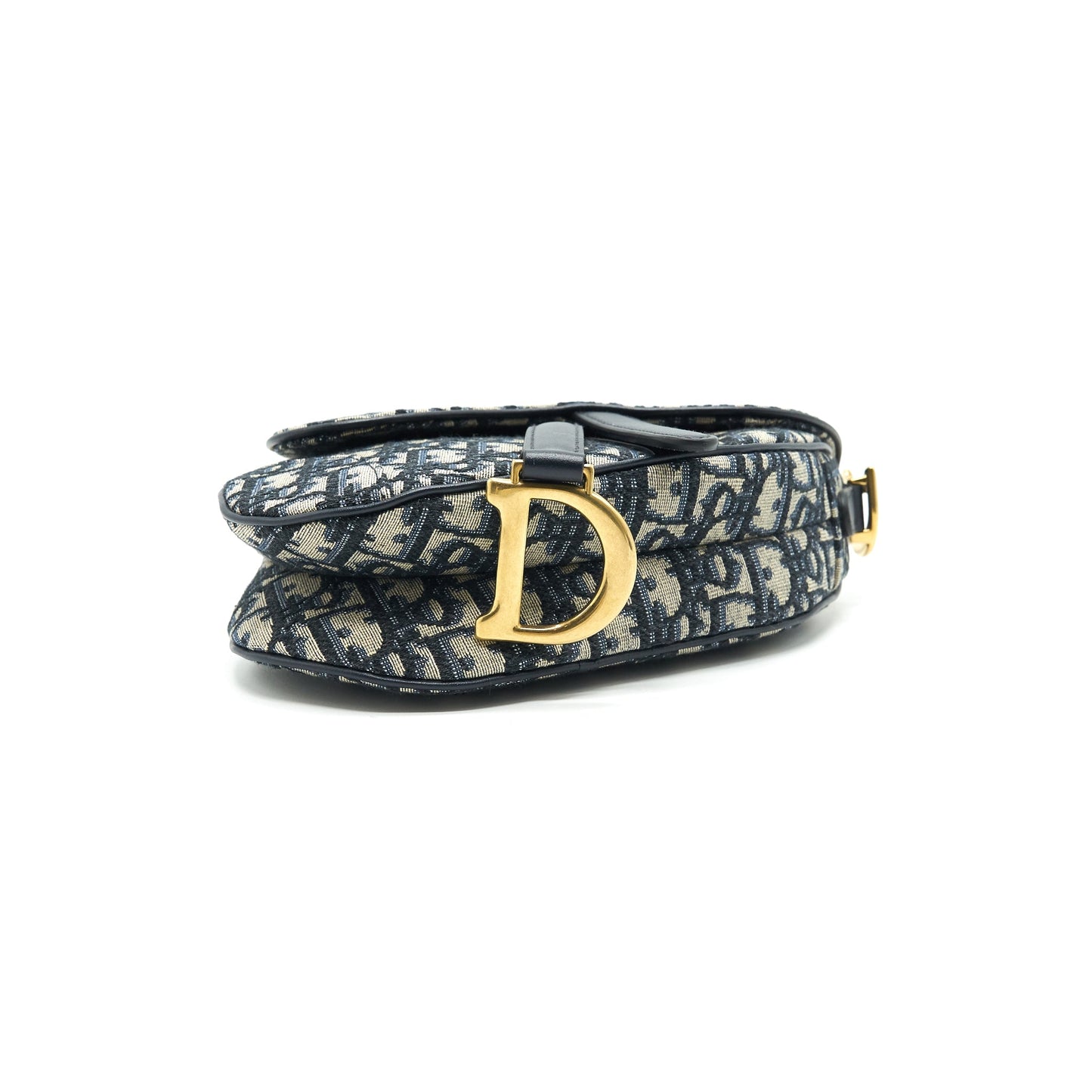 Dior Mini Saddle Purse Blue Oblique Jacquard