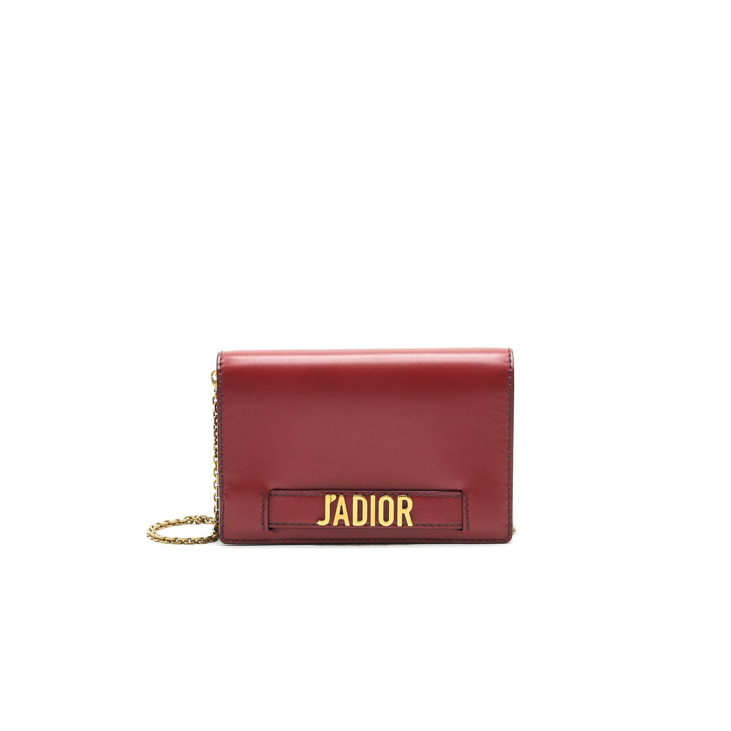 Dior J'adior Wallet on Chain Dark Red