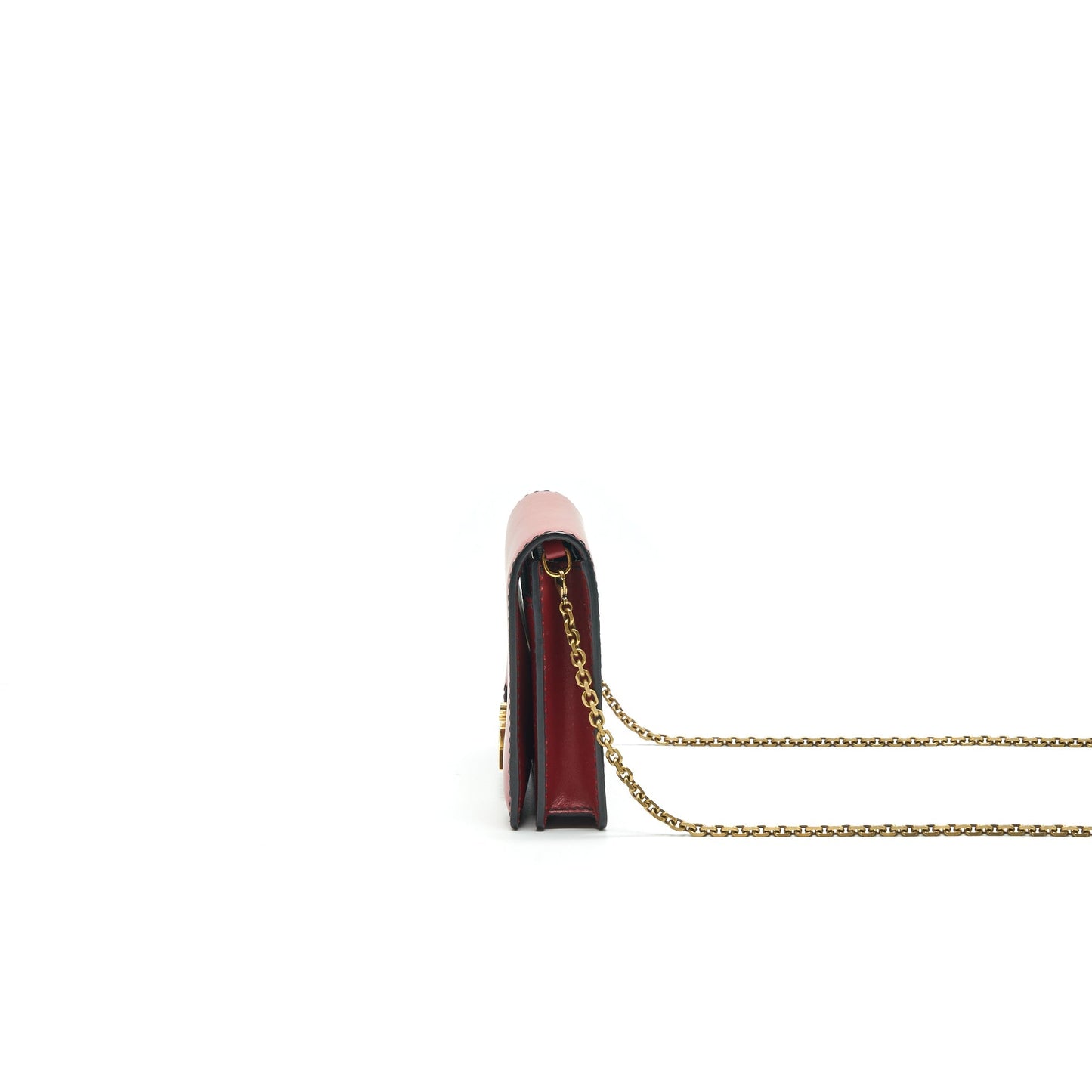 Dior J'adior Wallet on Chain Dark Red