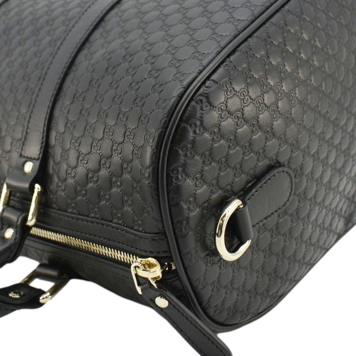 GUCCI  GG Microguccissima Boston Travel Bag Black 449646