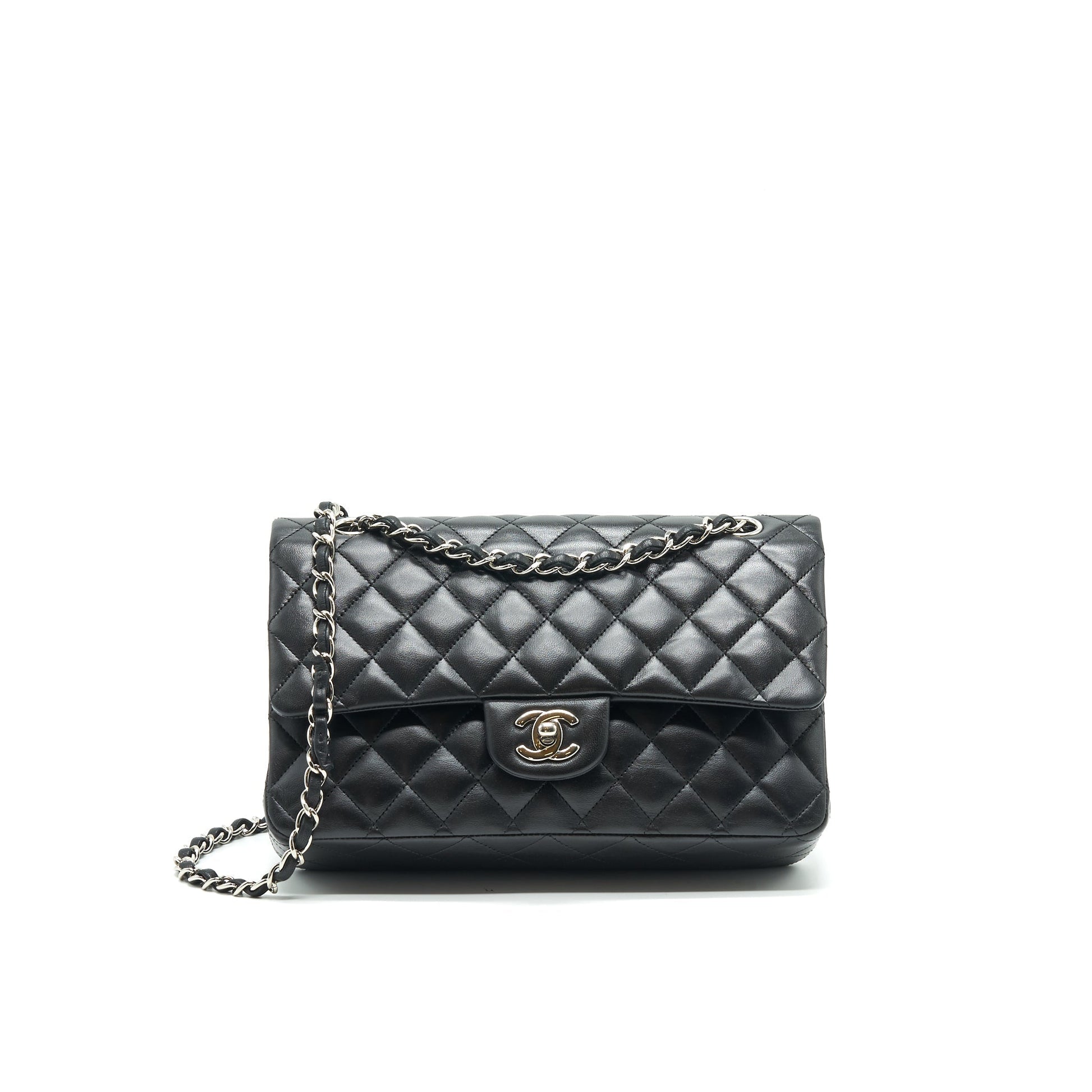 Chanel Classic Double flap Lambskin Black SHW serial 13 Shoulder Bag