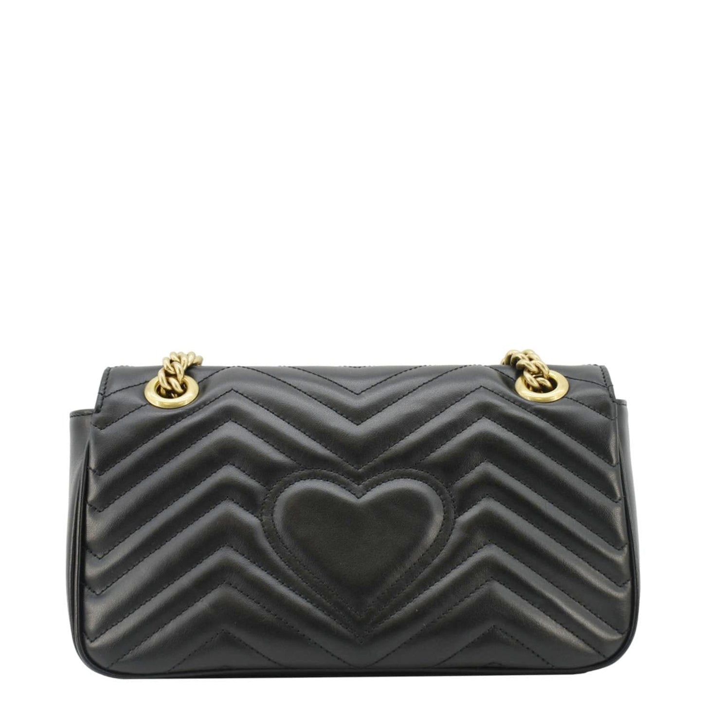 GUCCI GG Marmont Small Matelasse Leather Crossbody Bag Black 443497