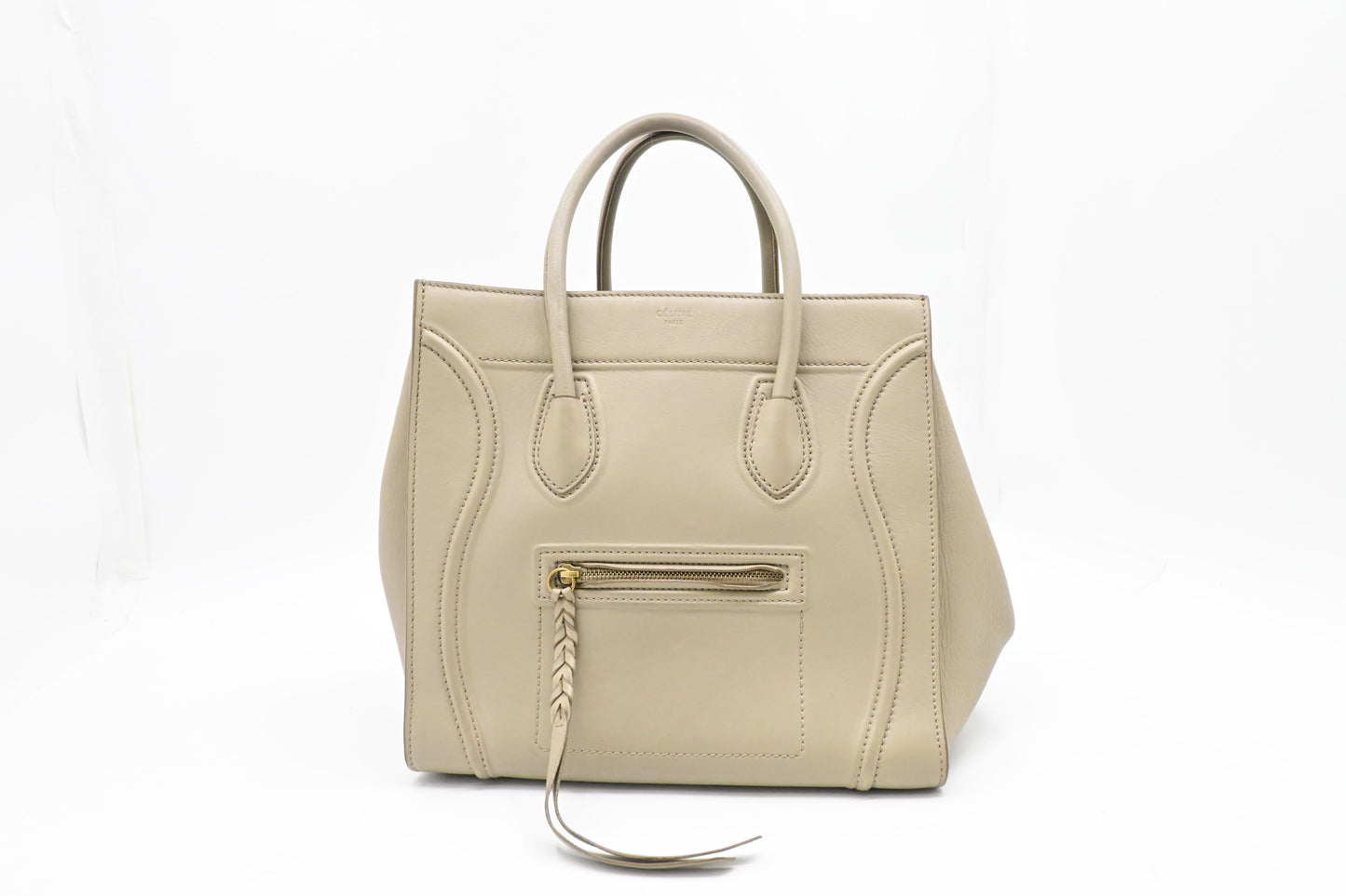 Celine Medium Phantom in Beige Leather