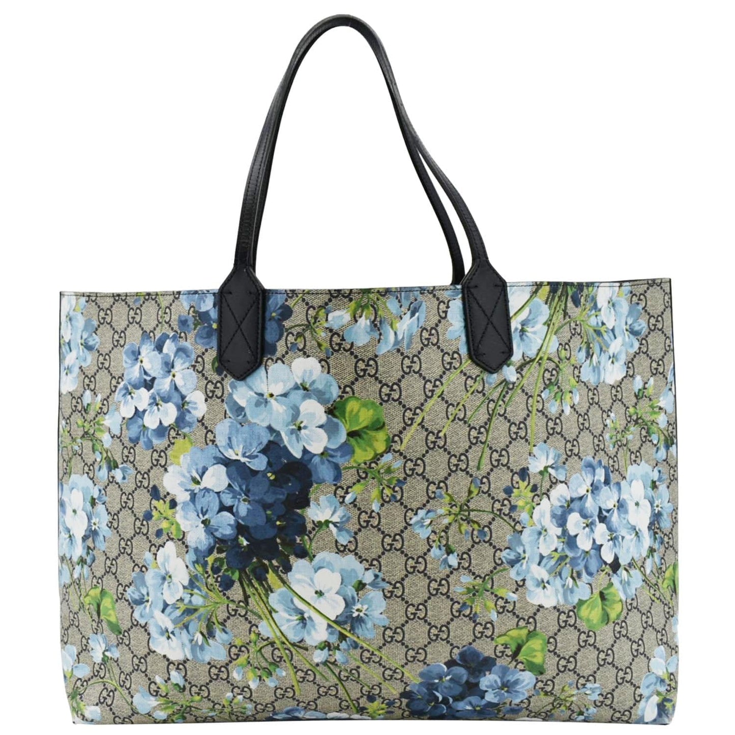 GUCCI GG Supreme Monogram Blooms Large Reversible Tote Beige DD18809