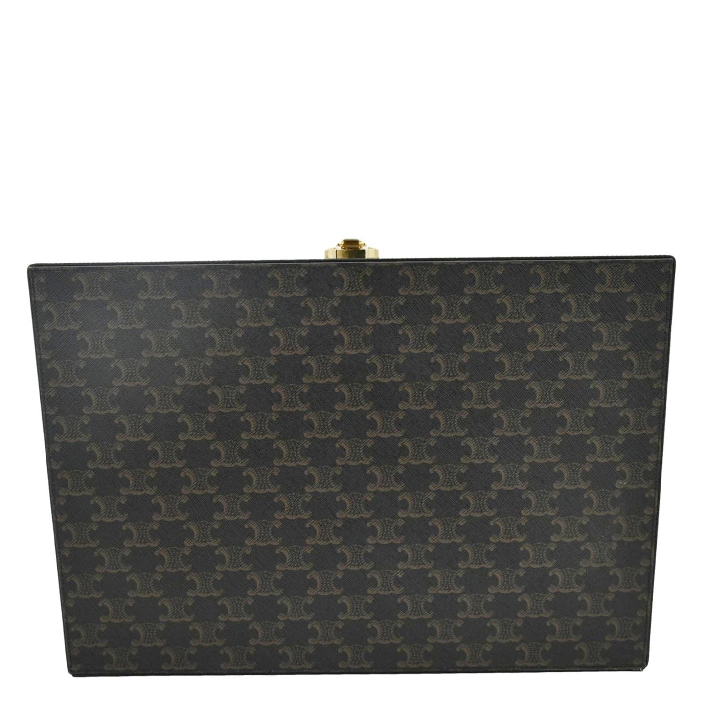 Luxury CELINE Triomphe Canvas Stationery Case Brown