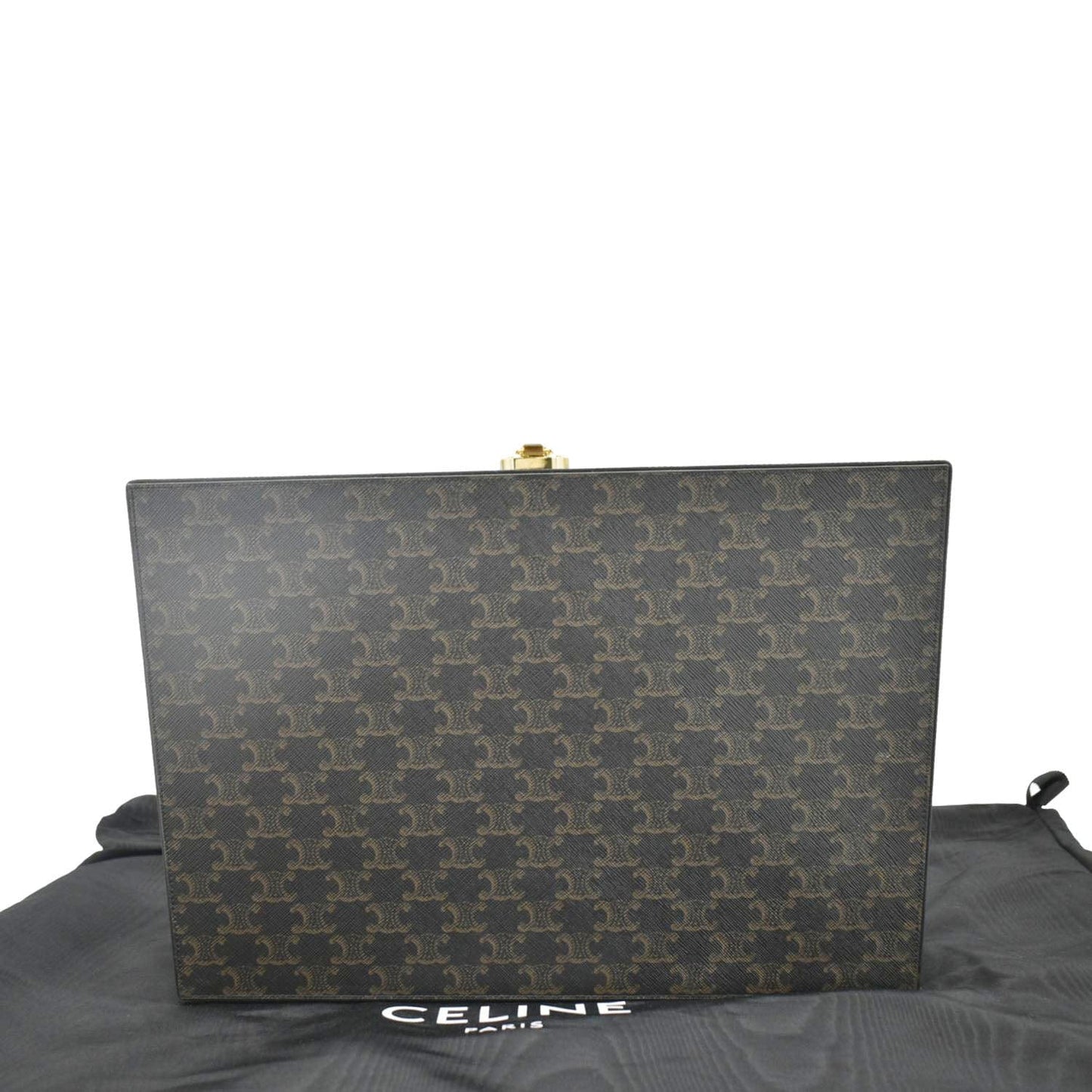 Luxury CELINE Triomphe Canvas Stationery Case Brown