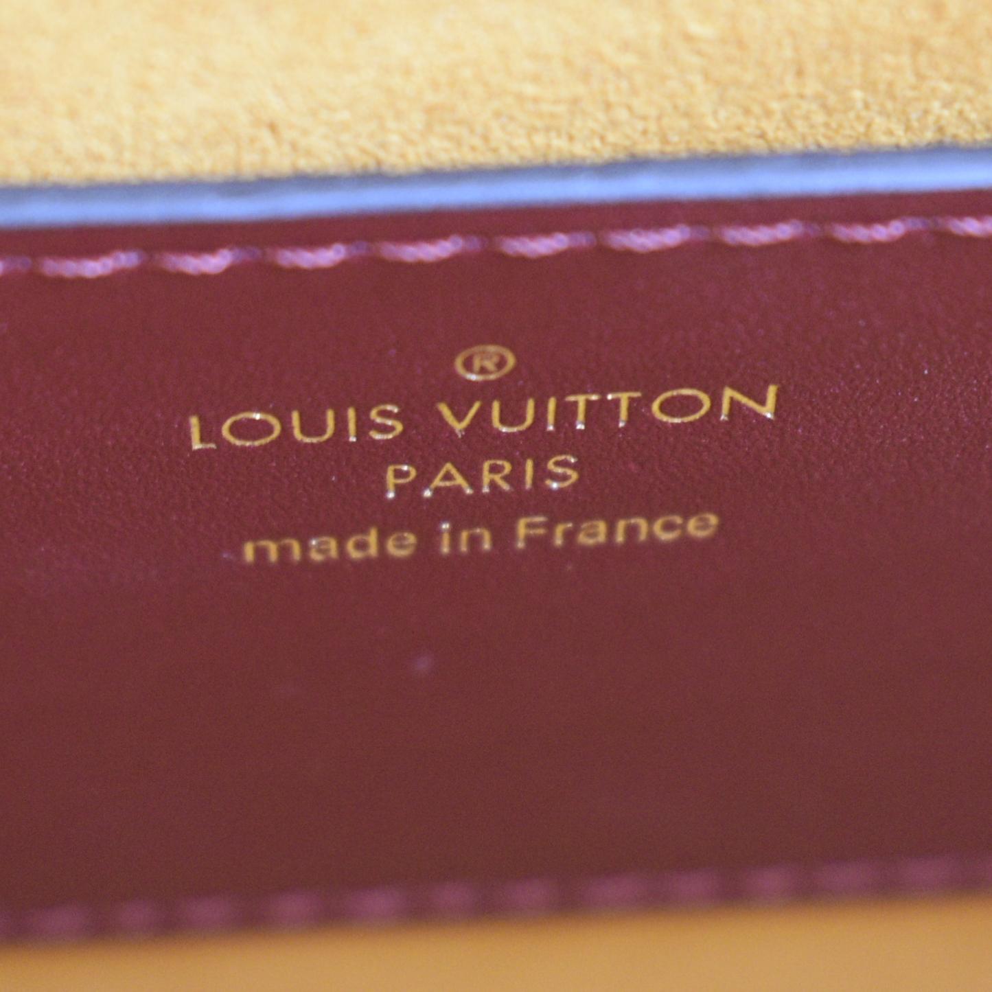 Louis Vuitton Twist MM Monogram Check Leather Shoulder Bag Orange