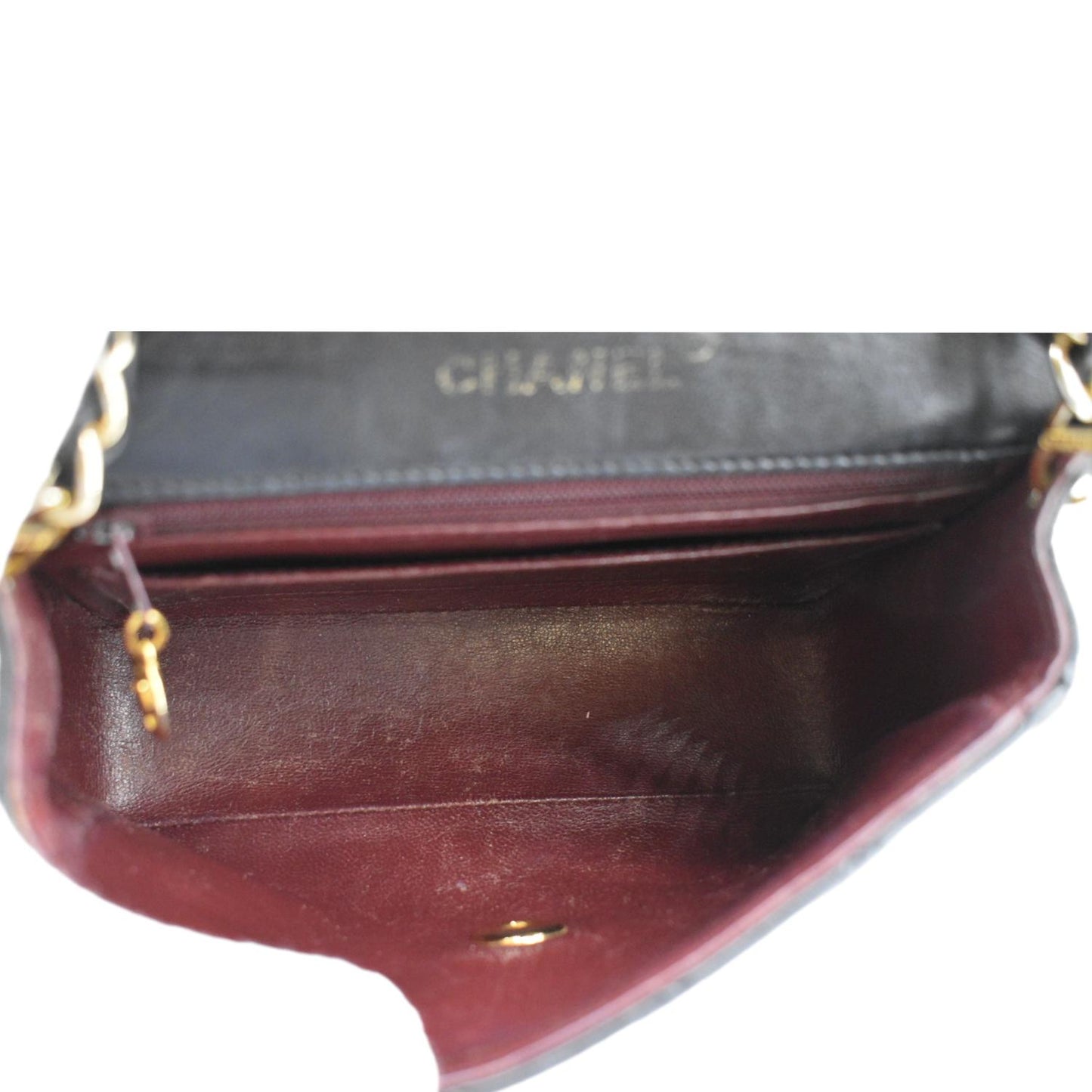 CHANEL Classic Flap  Mini Square Lambskin Leather Crossbody Bag Black