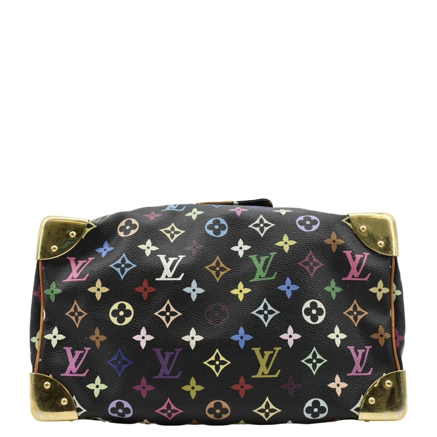 LOUIS VUITTON  30 Monogram Multicolor Satchel Bag Black