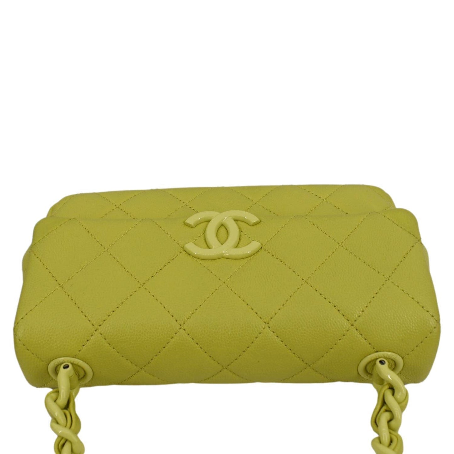CHANEL My Everything Small Caviar Quilted Leather Flap Shoulder Bag Yellow
