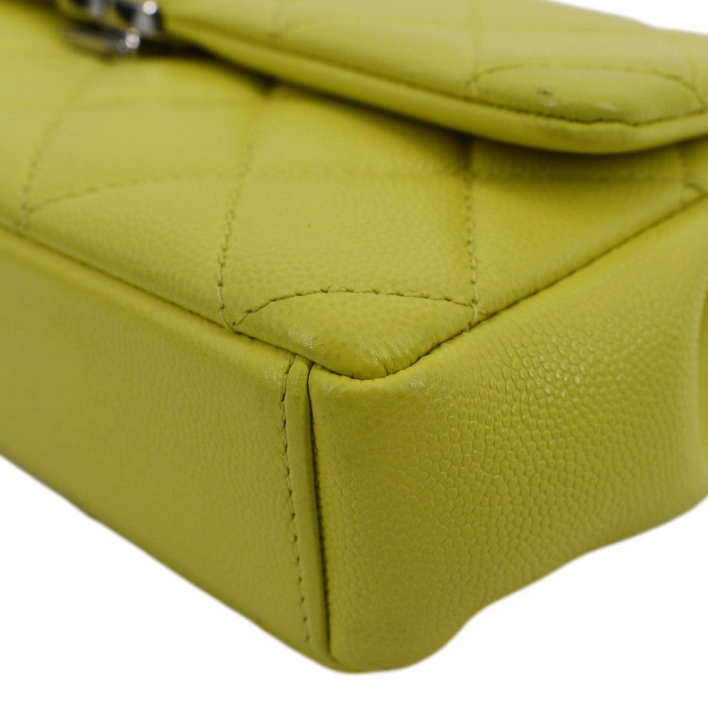 CHANEL My Everything Small Caviar Quilted Leather Flap Shoulder Bag Yellow