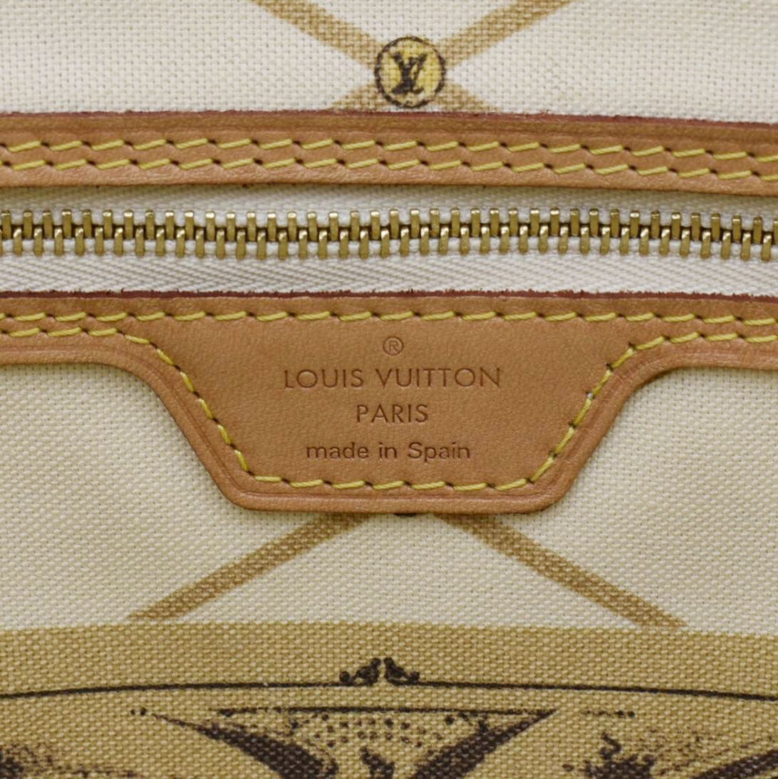 LOUIS VUITTON Neverfull MM Summer Trunk Monogram Canvas Shoulder Bag Brown
