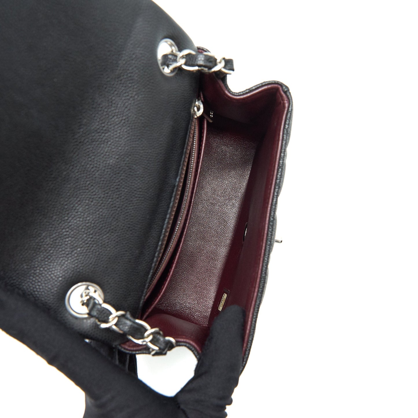 Chanel Mini square flap bag Caviar black