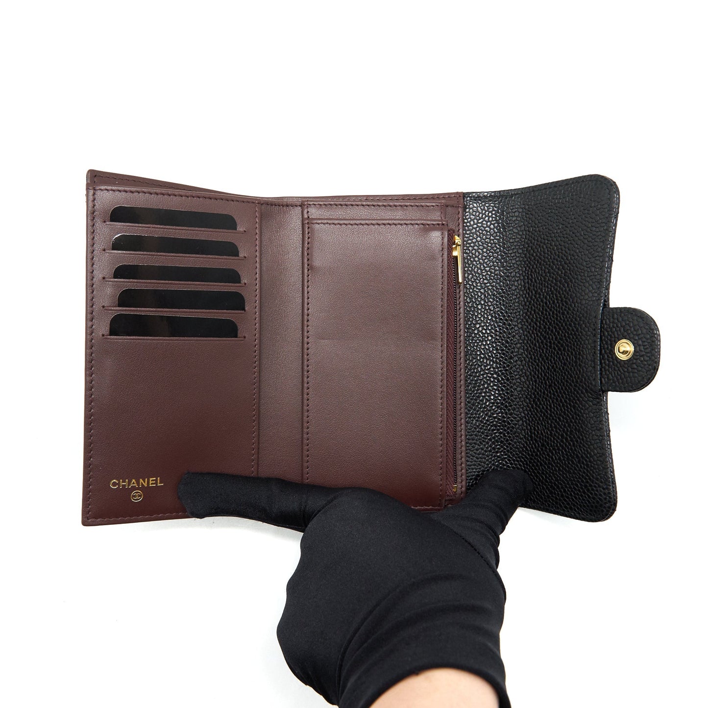 Chanel Classic flap Wallet Caviar Black