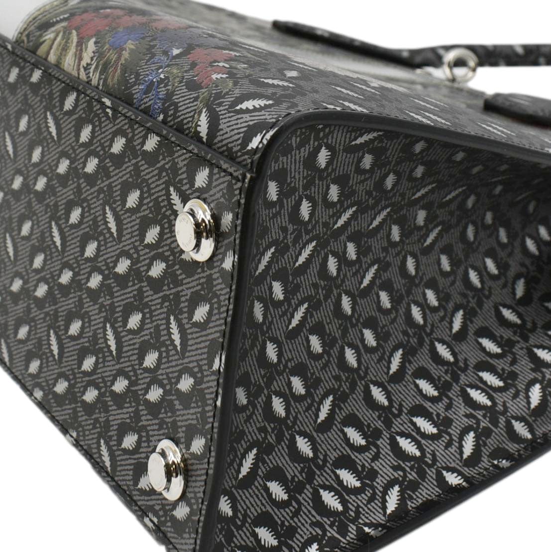 LOUIS VUITTON City Steamer Floral Print Canvas Tote Bag Grey/Silver