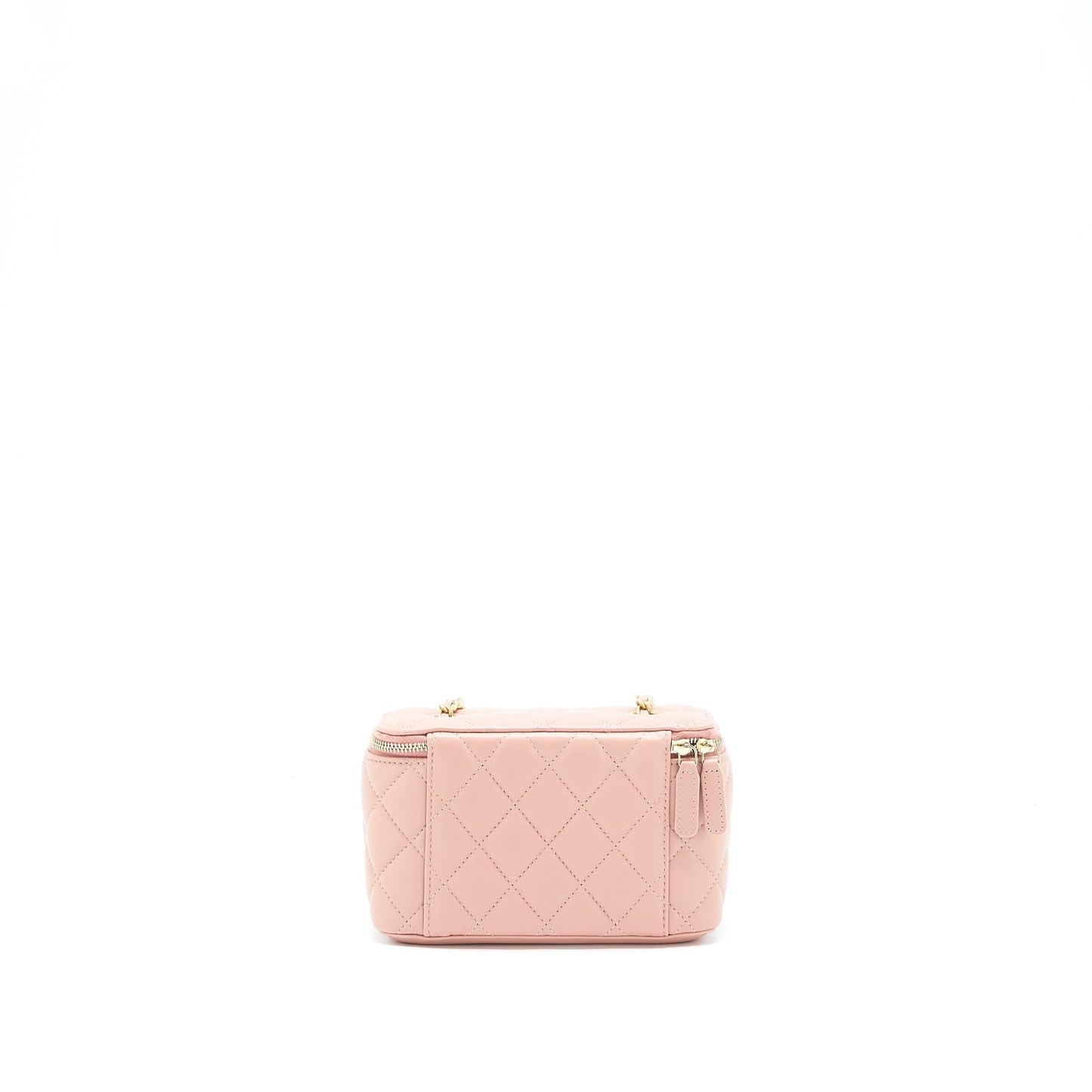 Chanel 21B Pearl Crush Long Vanity with Chain dark Pink