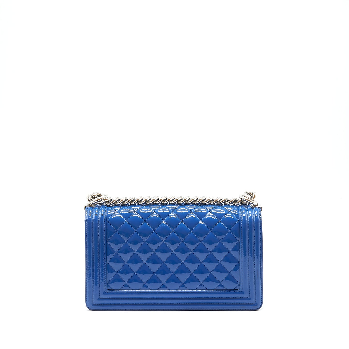 Chanel Medium Boy Chanel Patent leather Electric Blue with