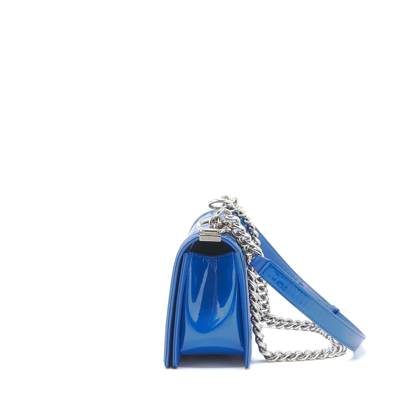 Chanel Medium Boy Chanel Patent leather Electric Blue with