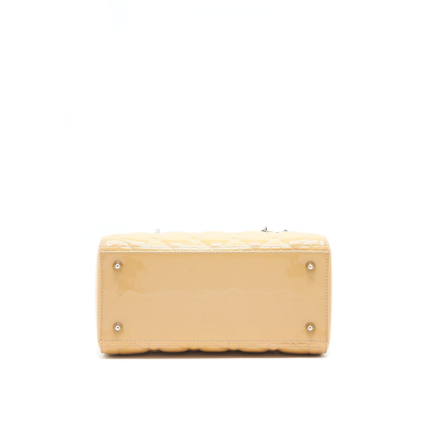 Christian Dior Medium Lady Dior Patent leather beige with